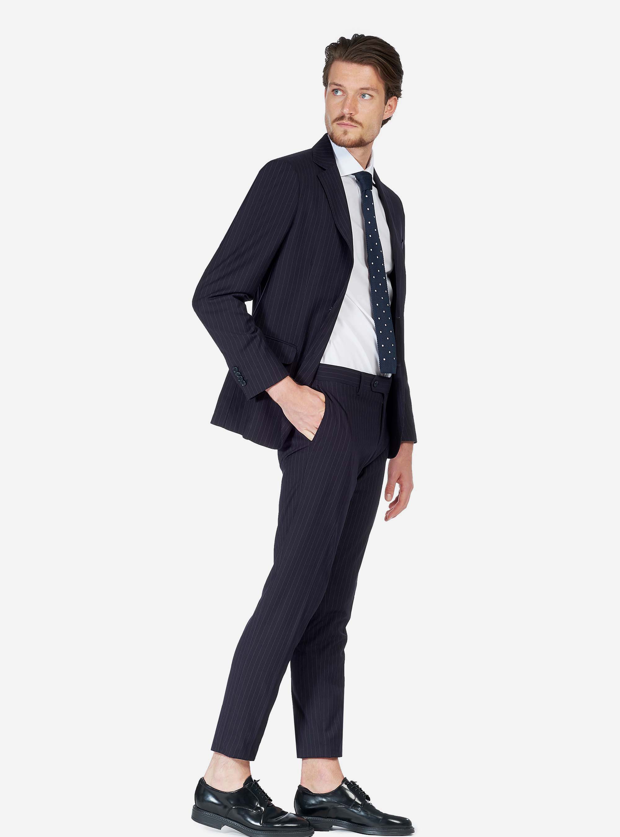 PINSTRIPE SUIT, C2236 BLUE