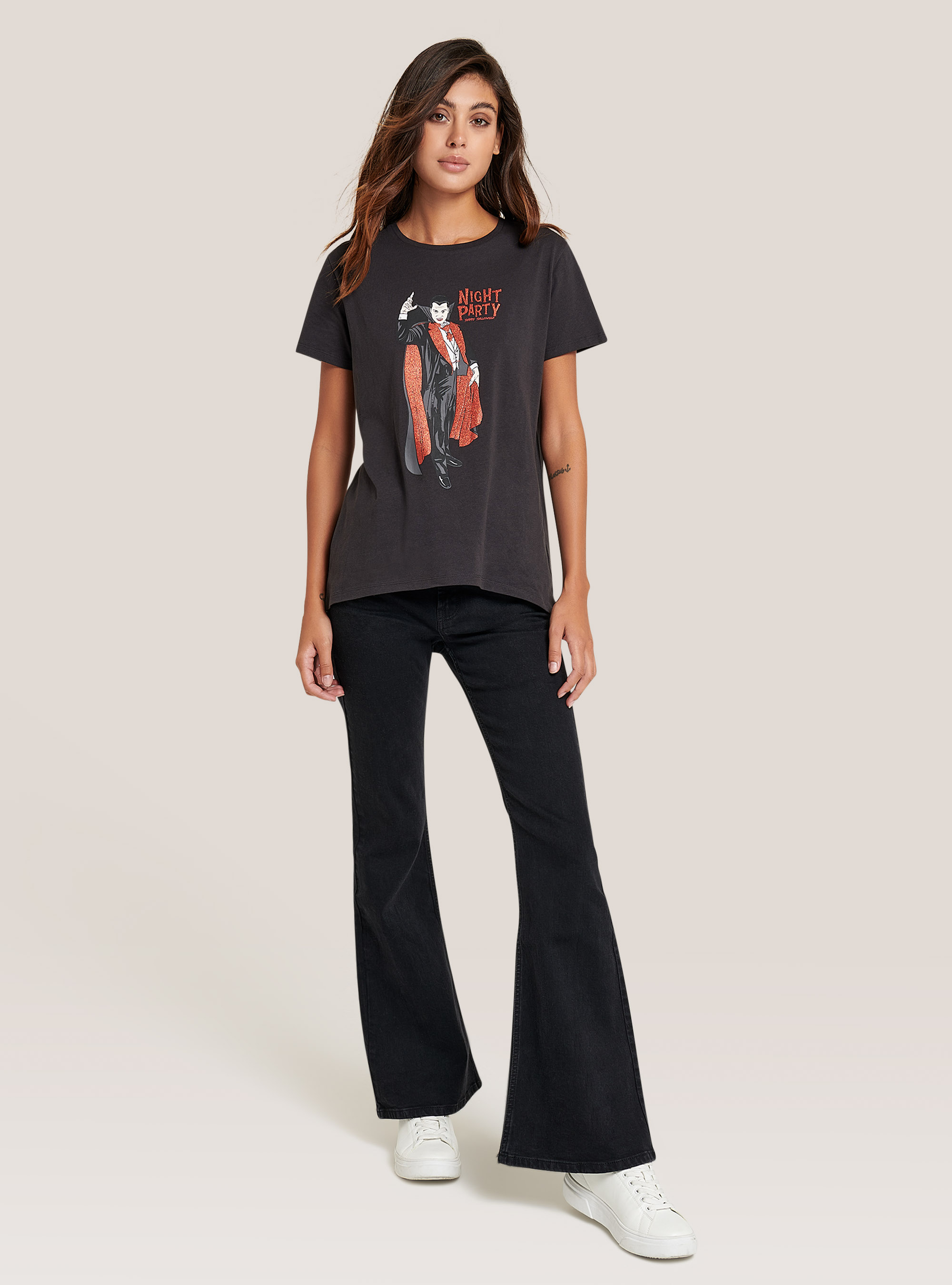 Monsters / Alcott T-shirt, BLACK