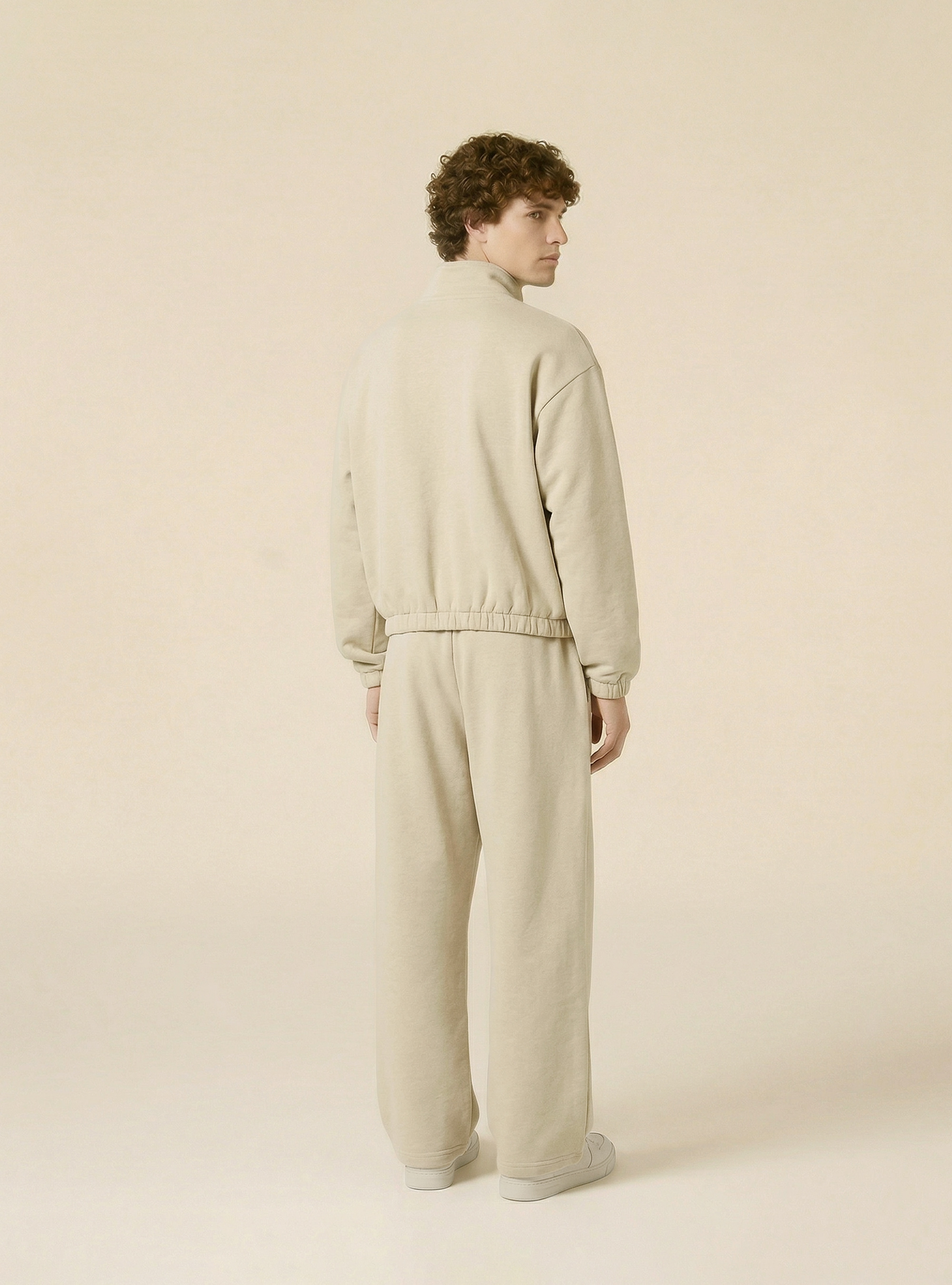 Jogger in felpa baloon fit, BG3 BEIGE LIGHT