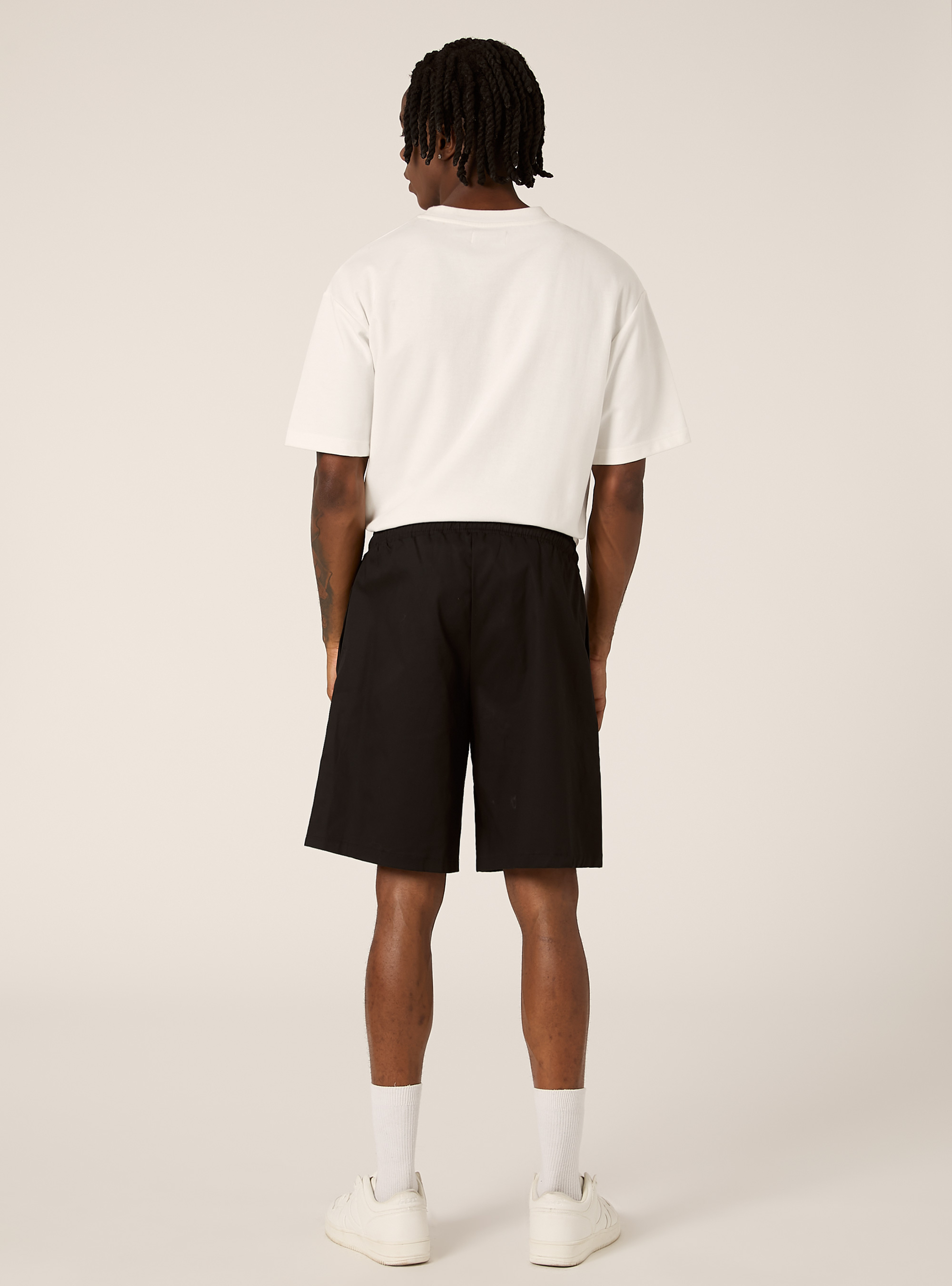 Cotton cargo bermuda shorts, BK1 BLACK