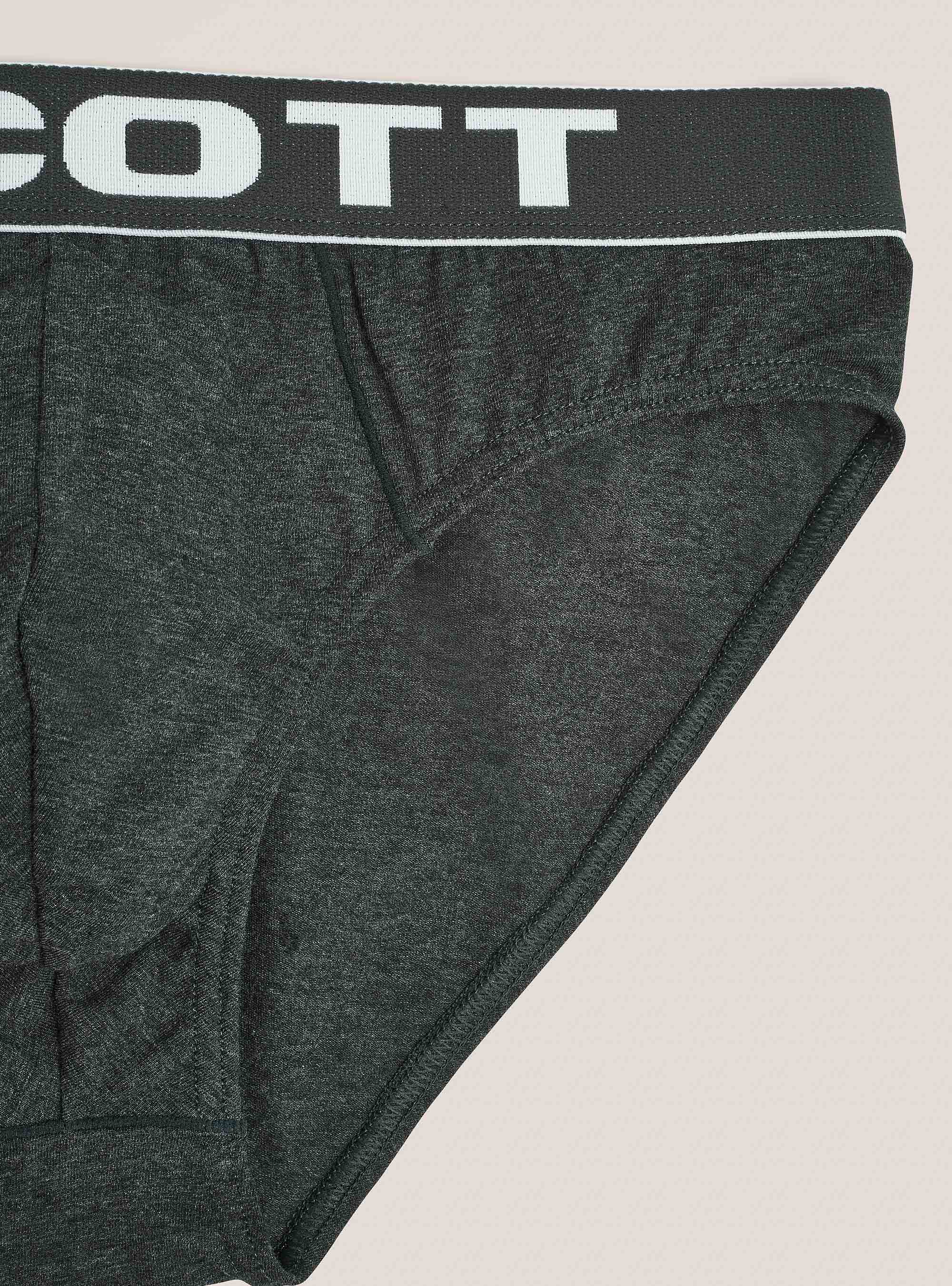 Elastic cotton slip with logo, GREY MELANGE