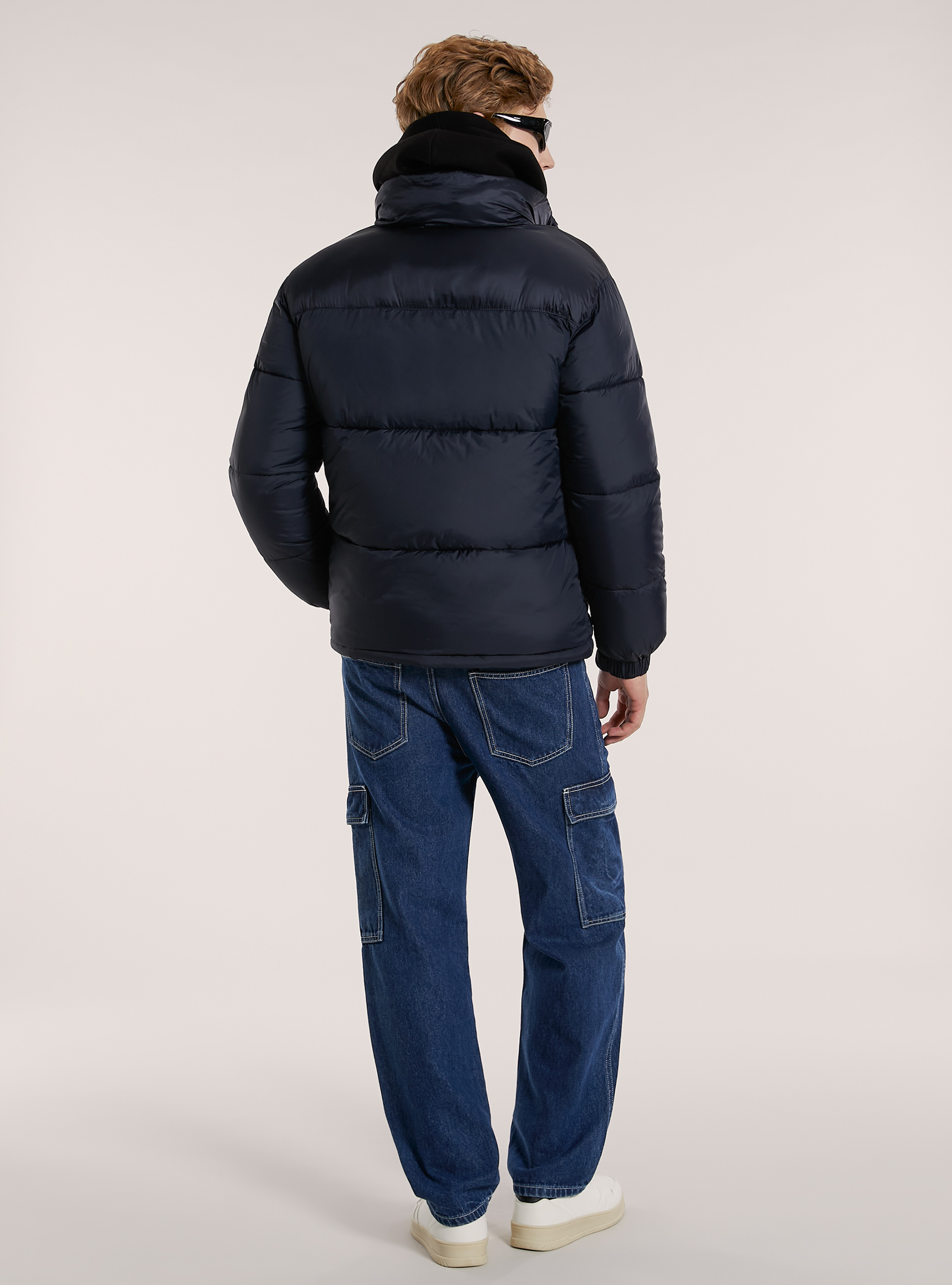 Wattierte Daunenjacke aus Ripstop-Gewebe, NA1 NAVY DARK