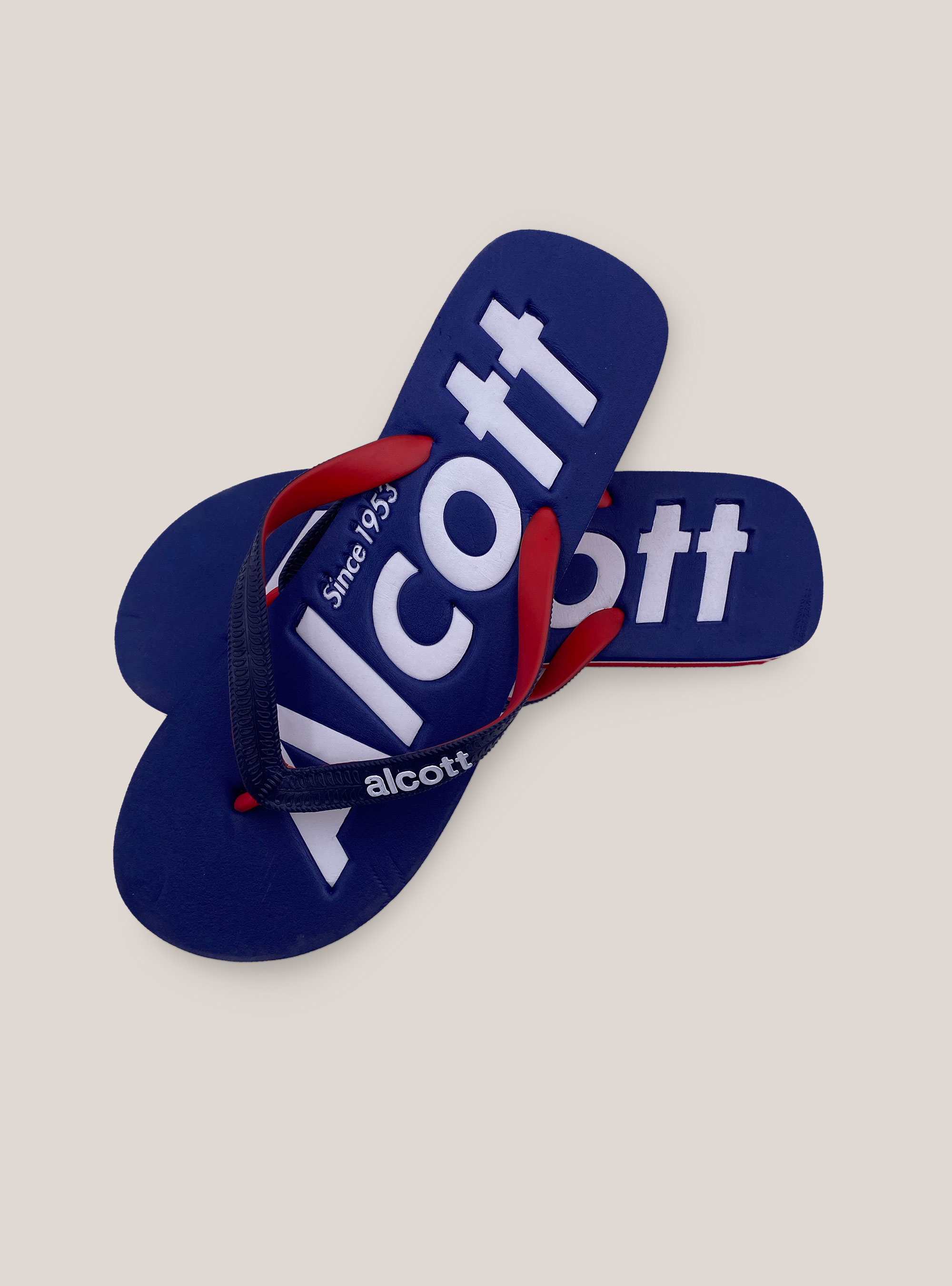 Infradito con logo, C0217 BLUE