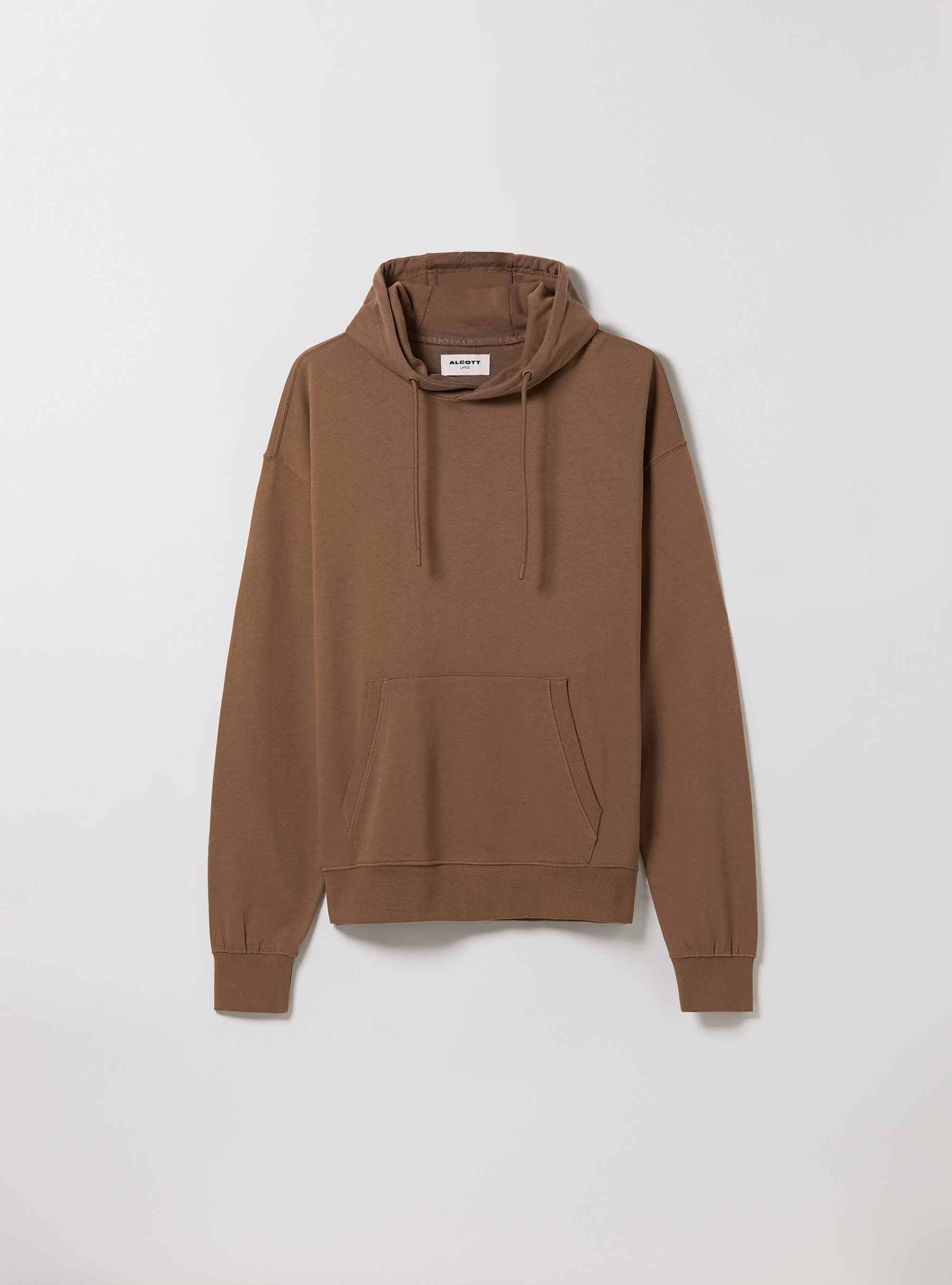 Sweatshirt with hood and pouch pocket, BR2 BROWN MEDIUM