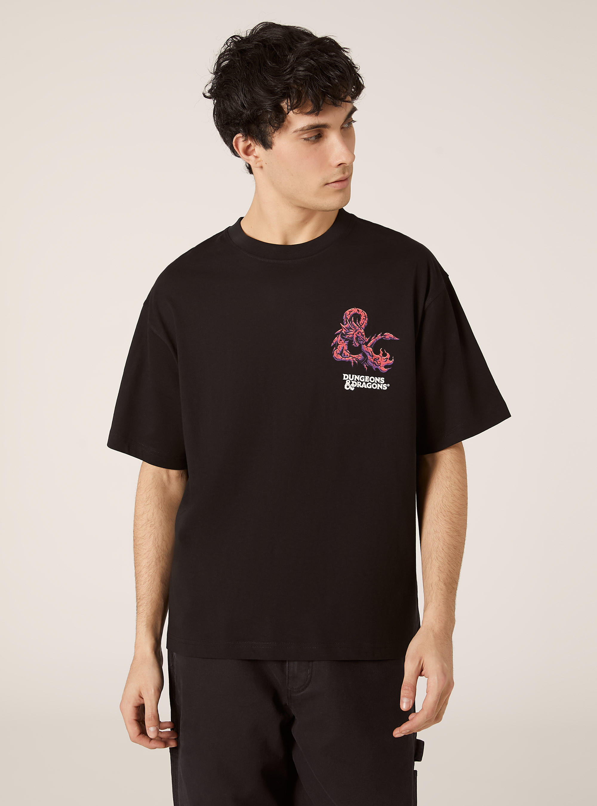 Camiseta Boxy fit Dungeons & Dragons / Alcott, BK1 BLACK