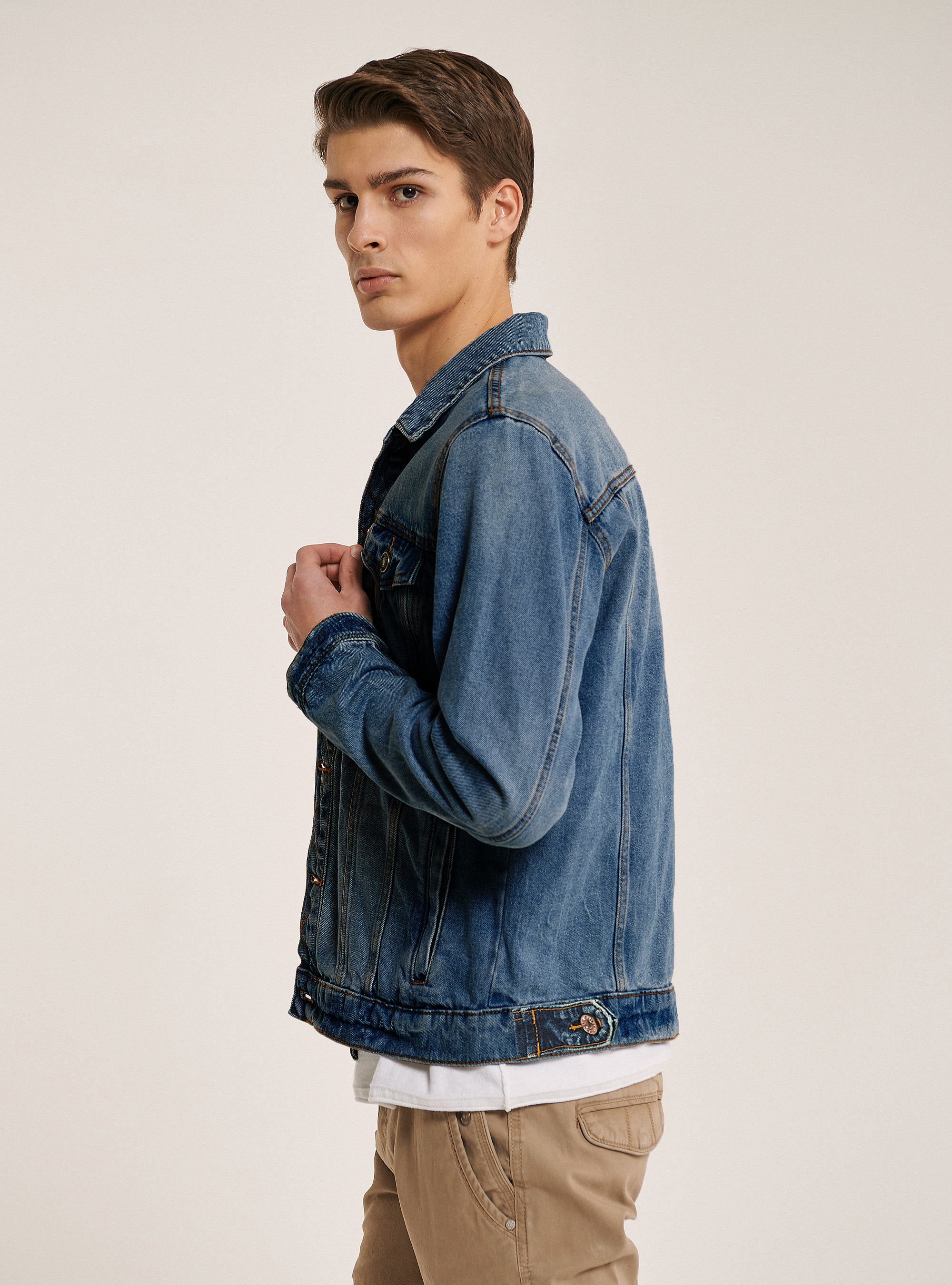 Veste en denim stretch, C218 BLUE NAVY