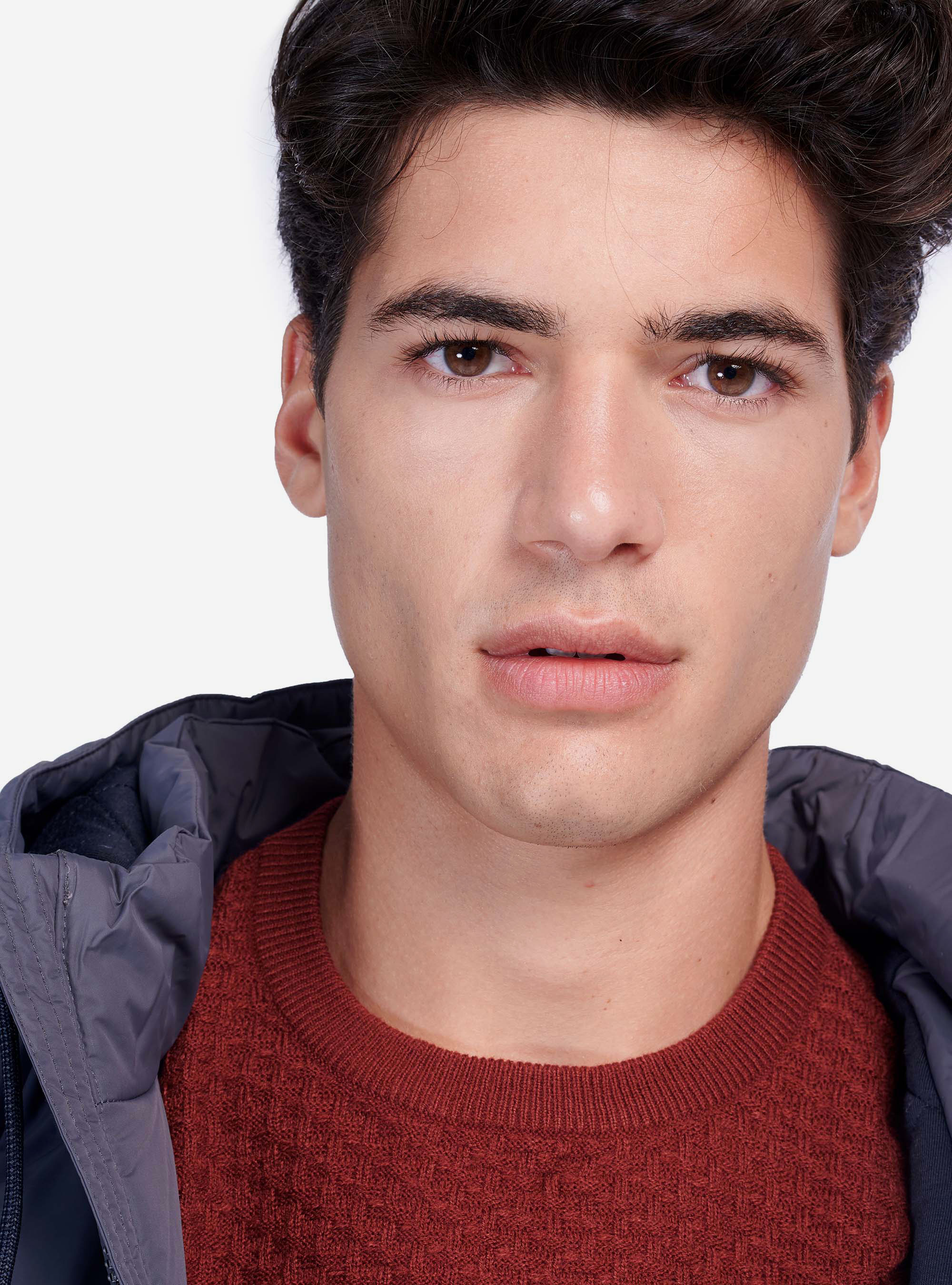 Giubbotto con cappuccio, GRIGIO