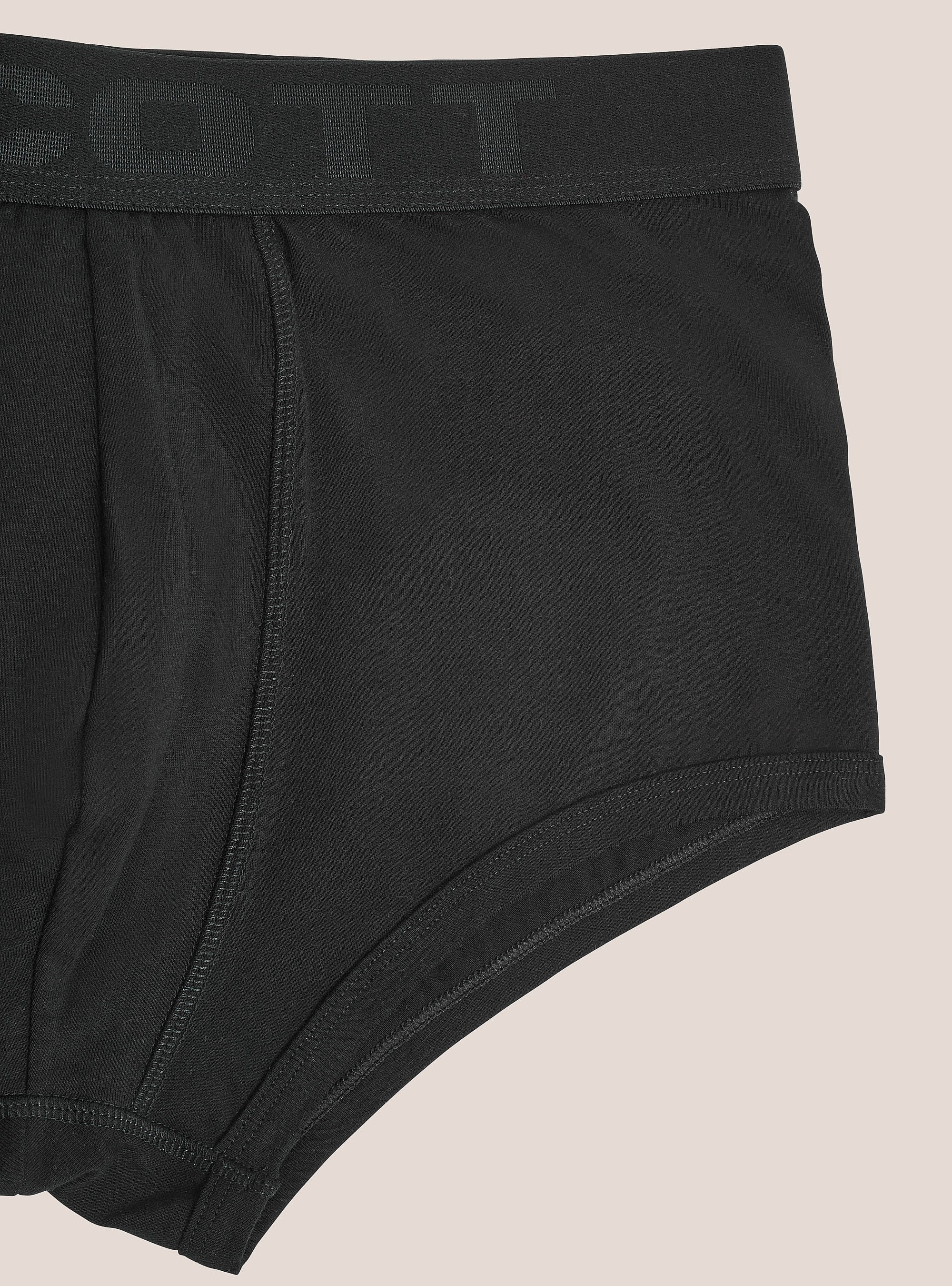 Stretch cotton boxer shorts with logo, BLACK