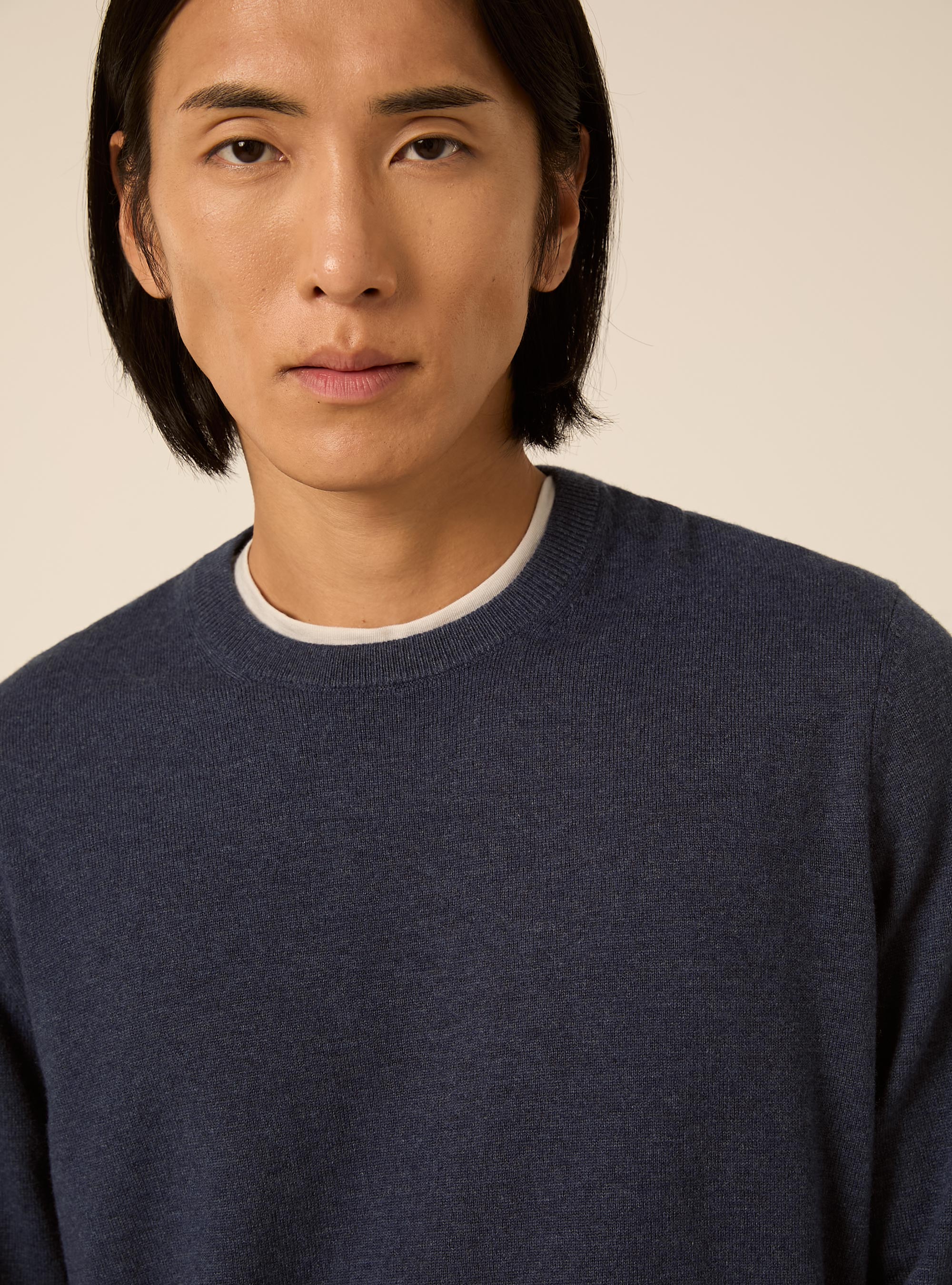 Rundhals pullover aus wolle und kaschmirmischung, IN2 INDIGO MEDIUM