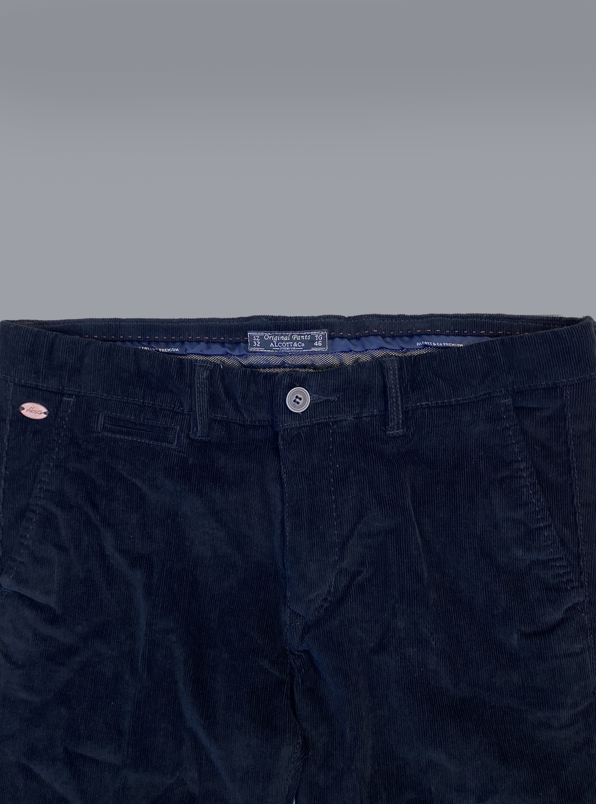 Velvet chinos, BLUE NAVY