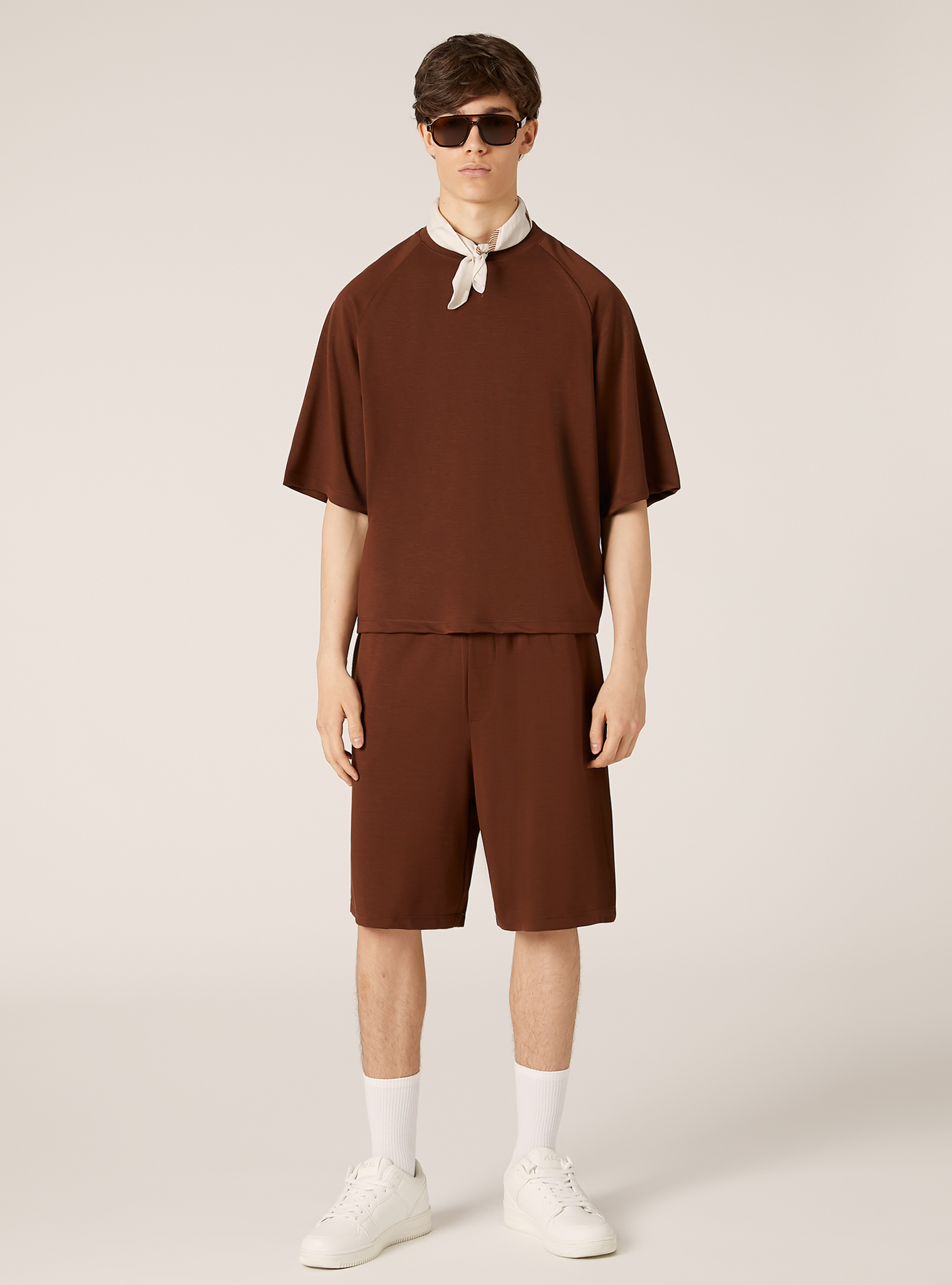 Bermudashorts in lockerer Passform, BR2 BROWN MEDIUM