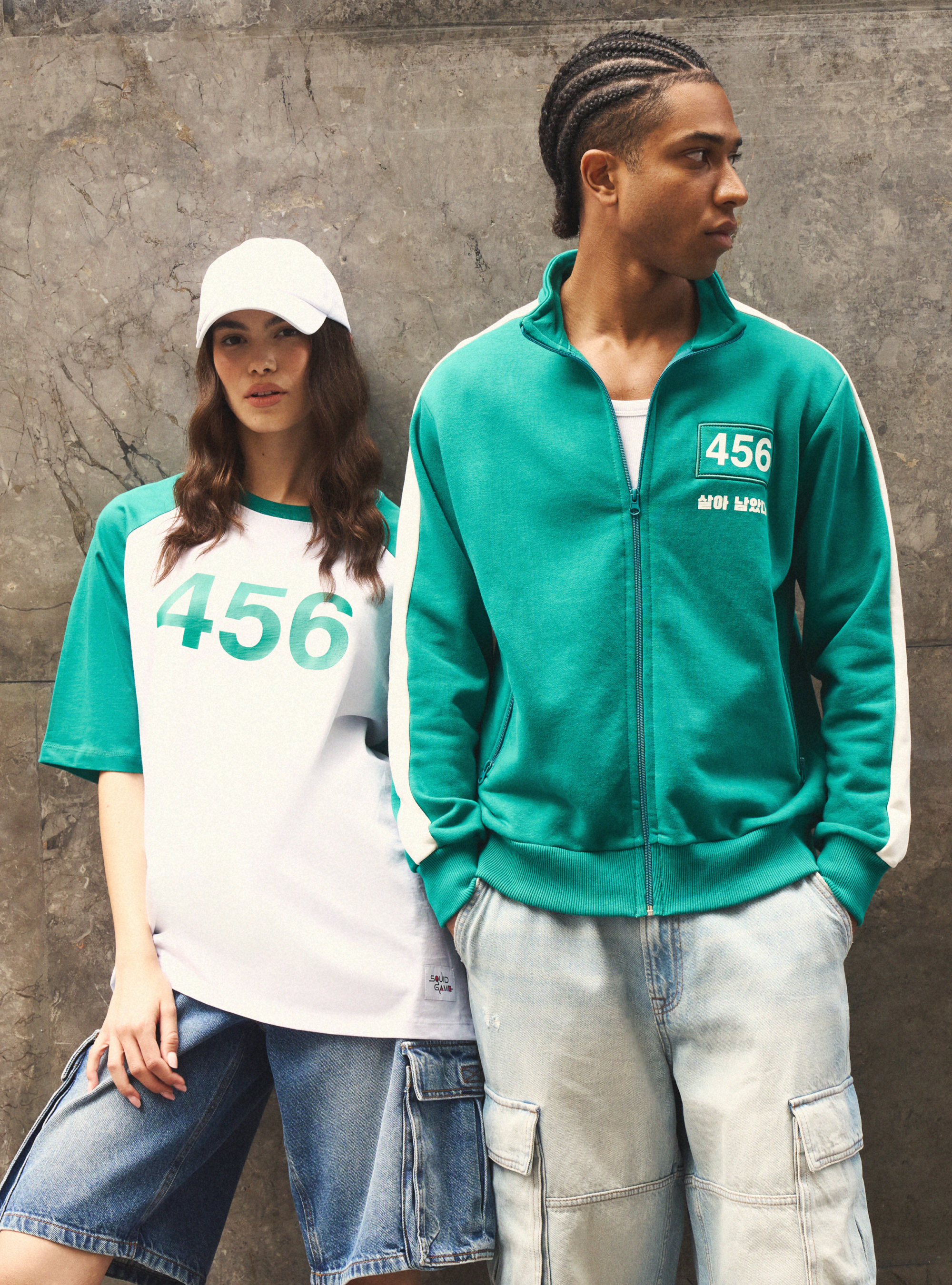 Sudadera con cremallera Squid Game / Alcott, GN2 GREEN MEDIUM