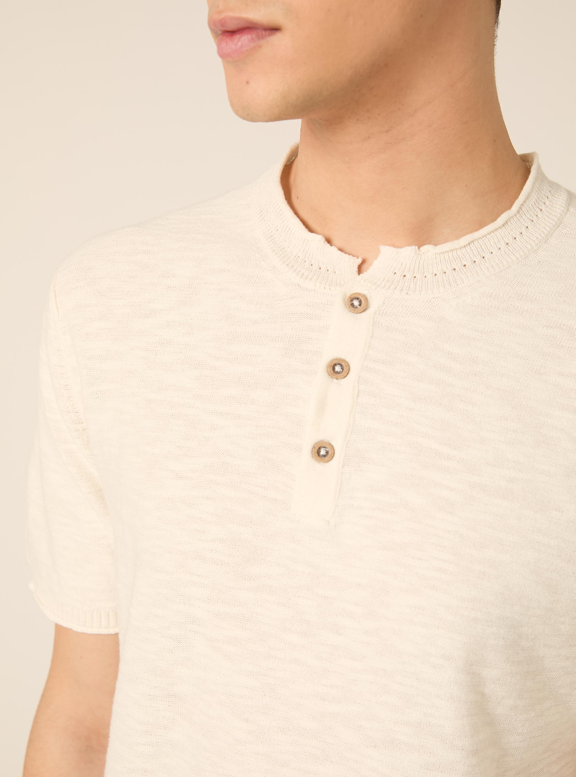 Pullover leggero con collo serafino, OFF WHITE
