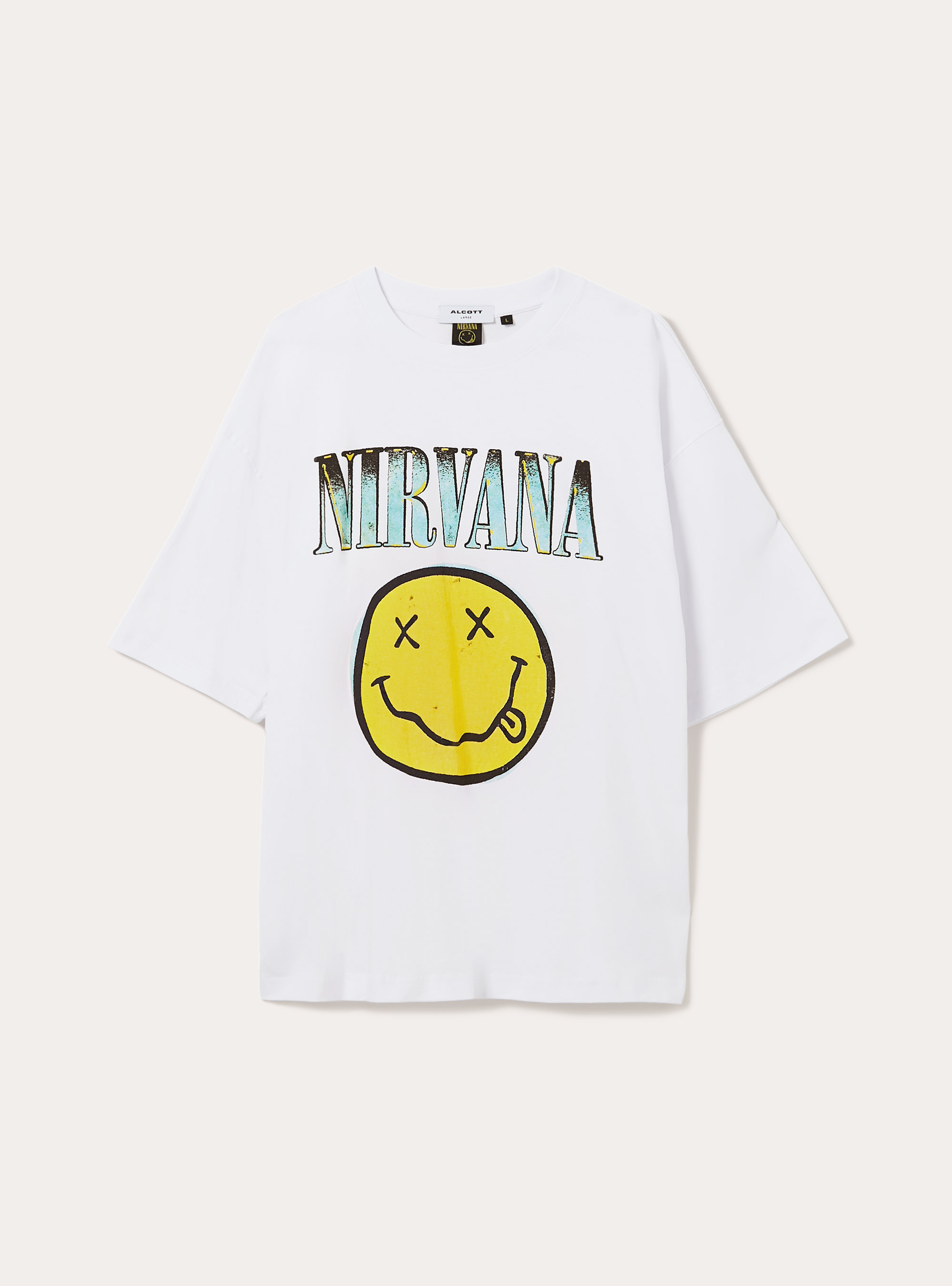Nirvana / Alcott boxy fit T-shirt, WH3 WHITE
