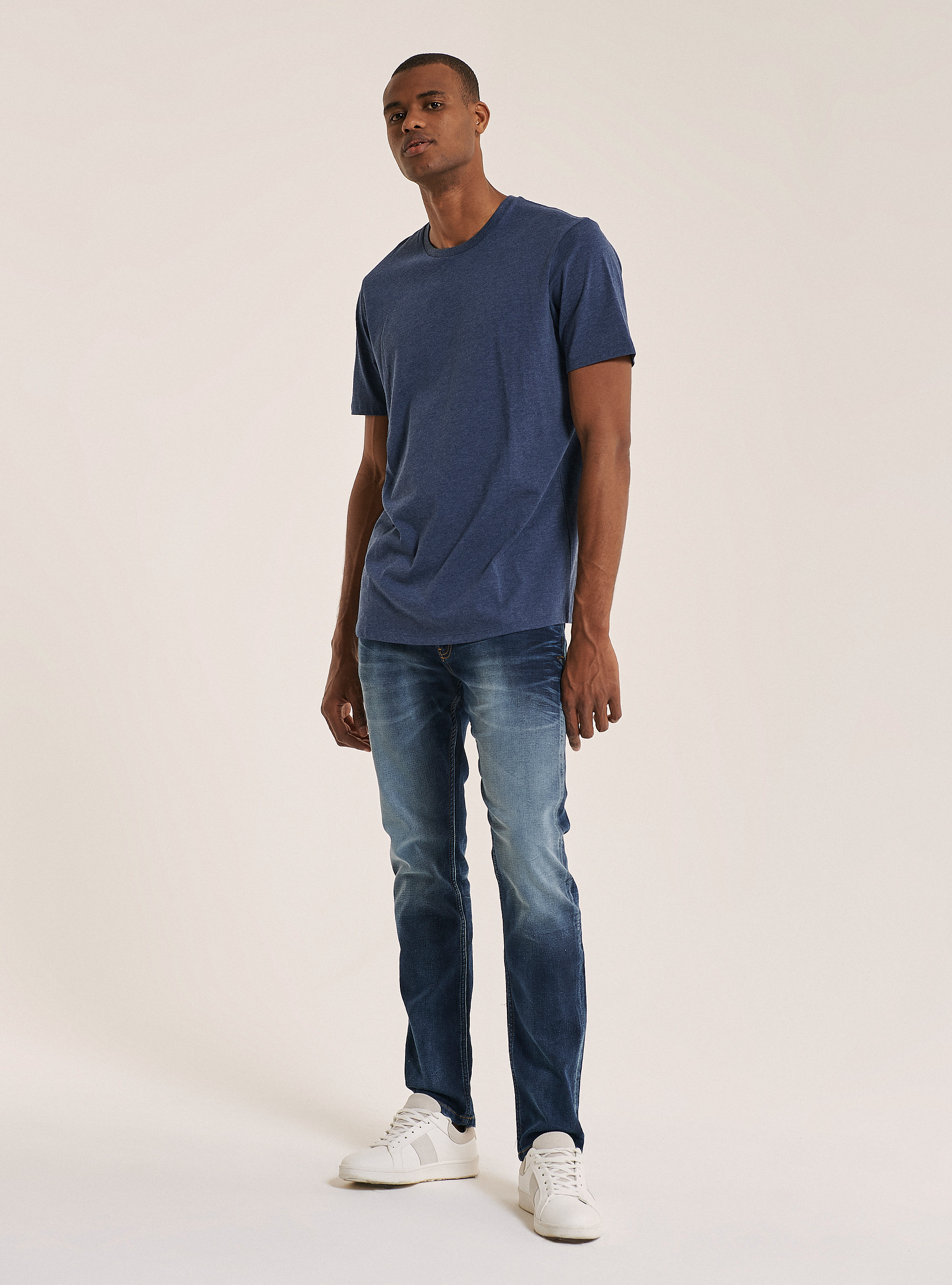 T-shirt basic 100% coton, C2292 BLUE MEL