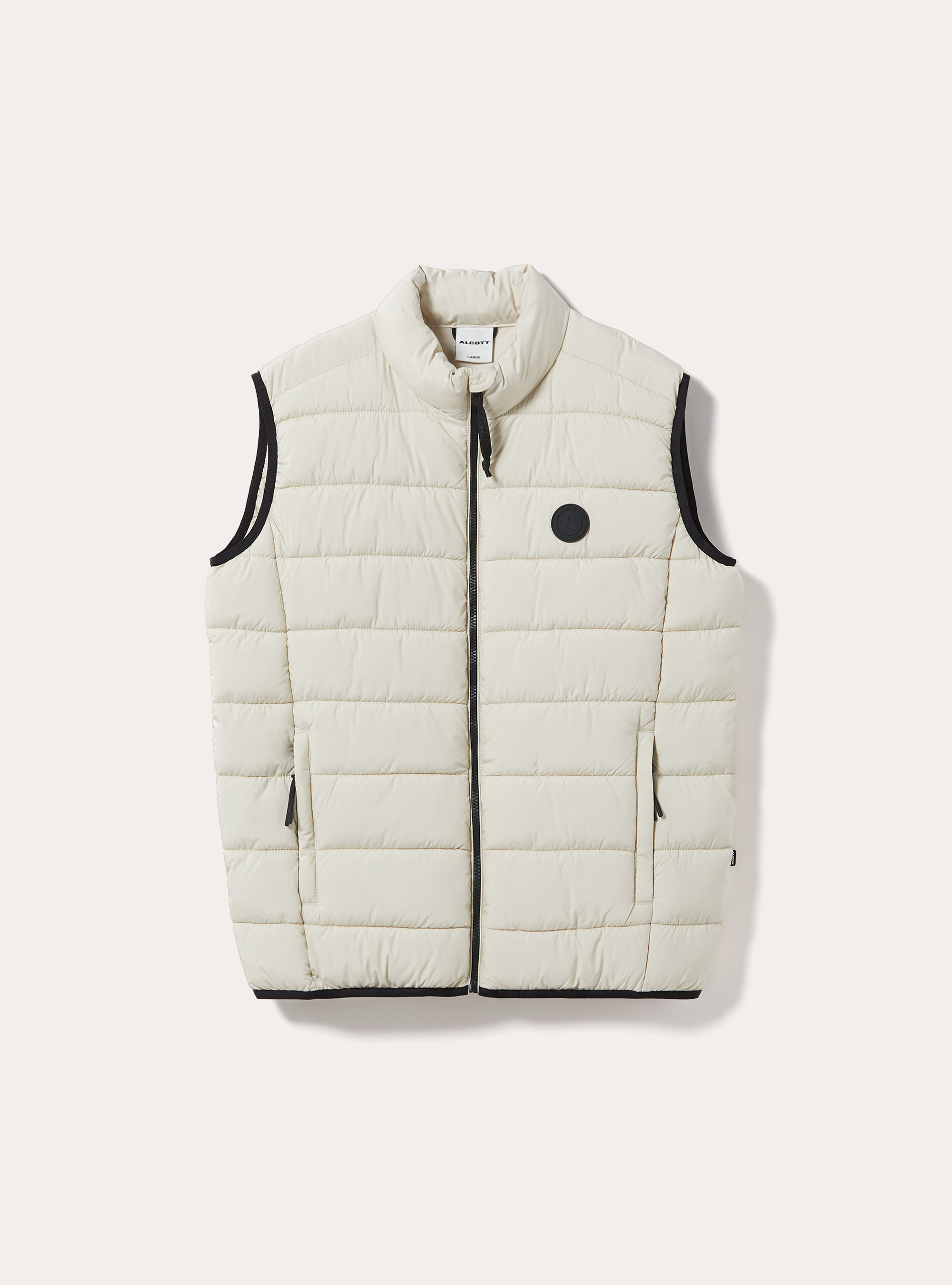 Padded sleeveless jacket, CR3 CREAM LIGHT