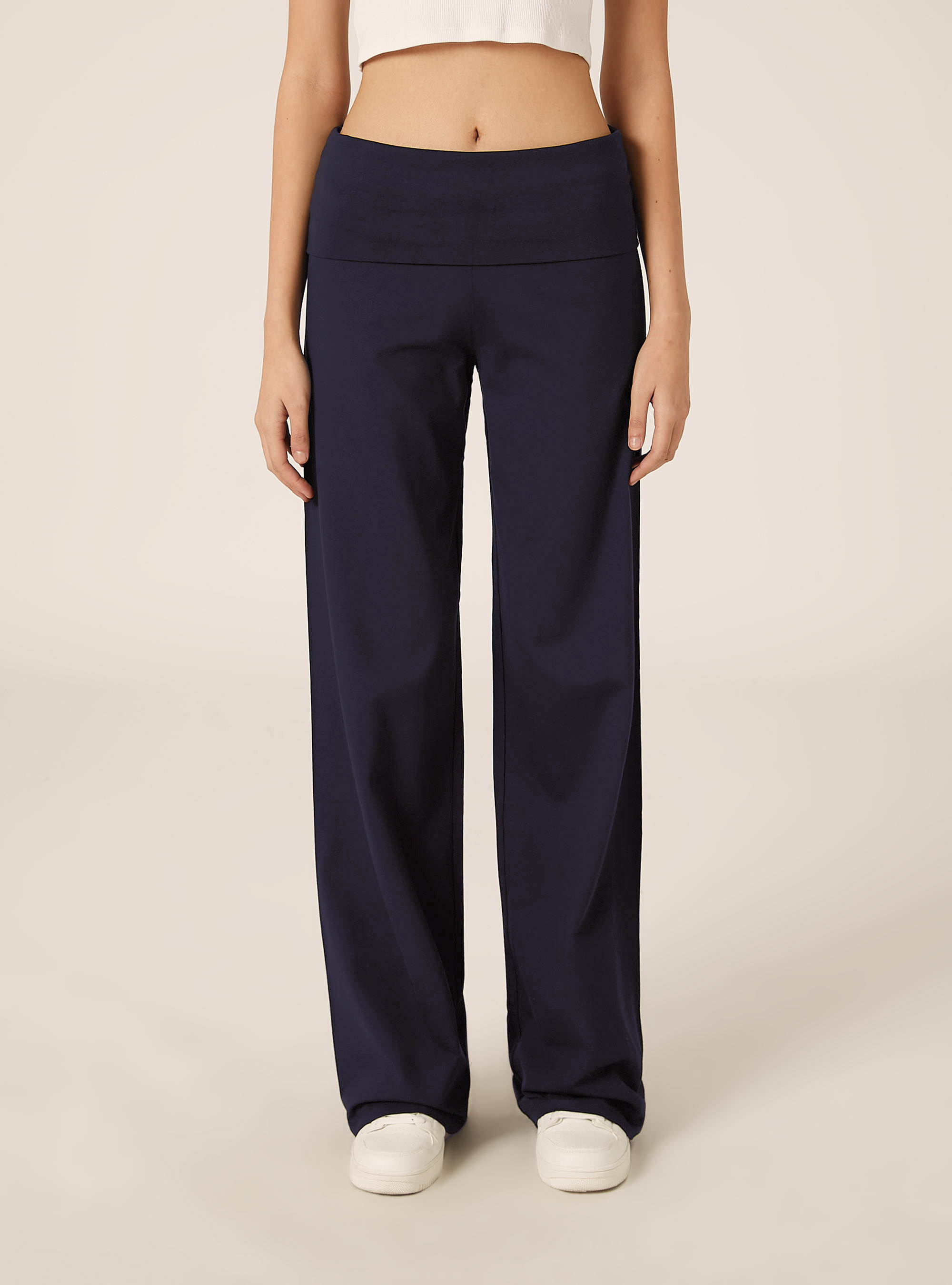 Leggings with cuffed waist, NA2 NAVY MEDIUM