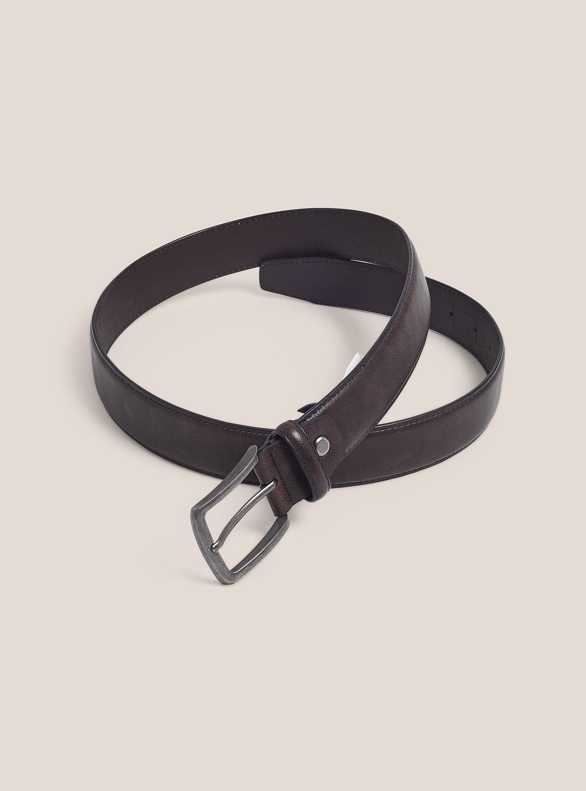 Leather effect belt, C544 BROWN