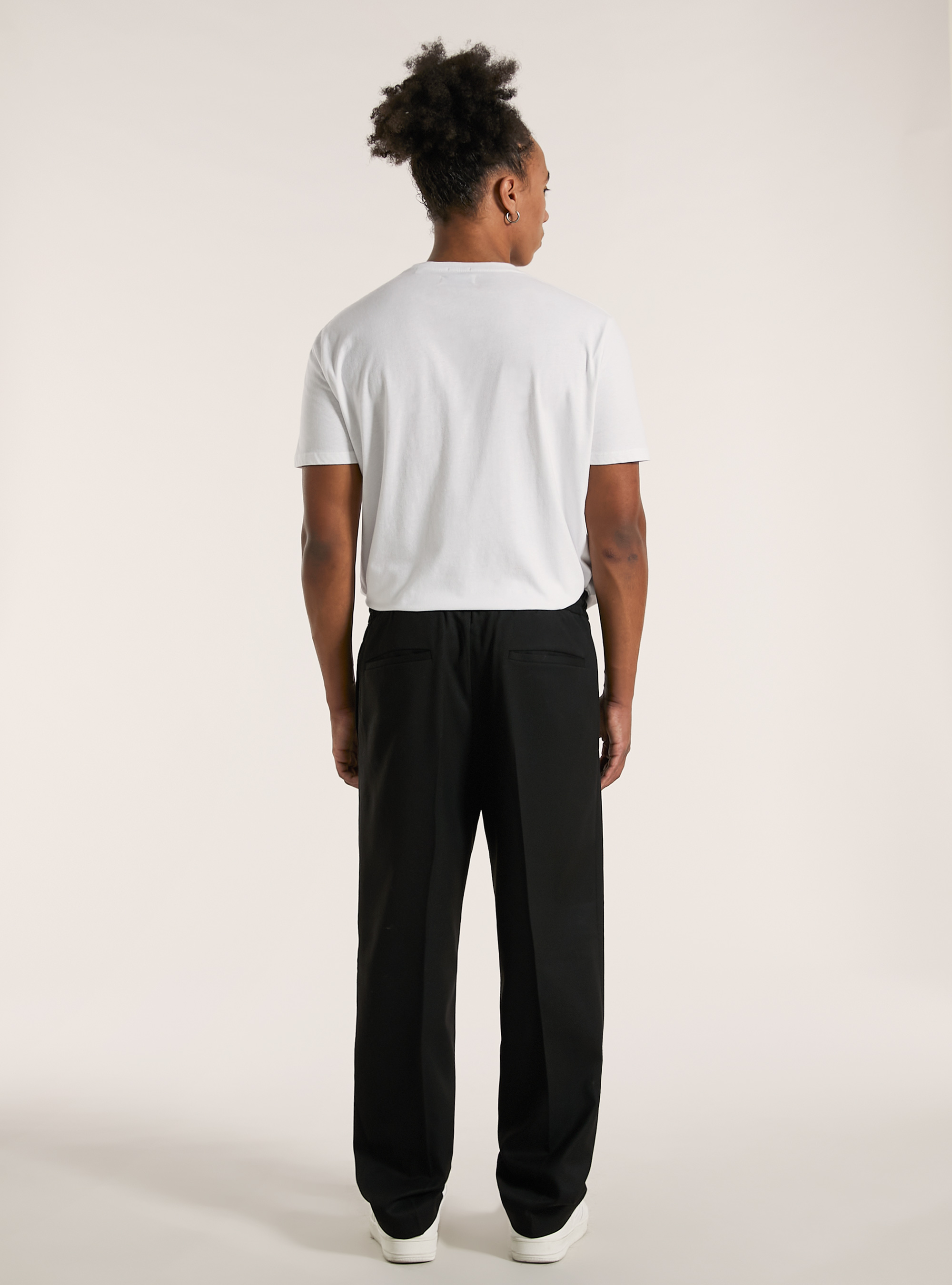 Twill jogger trousers, BK1 BLACK