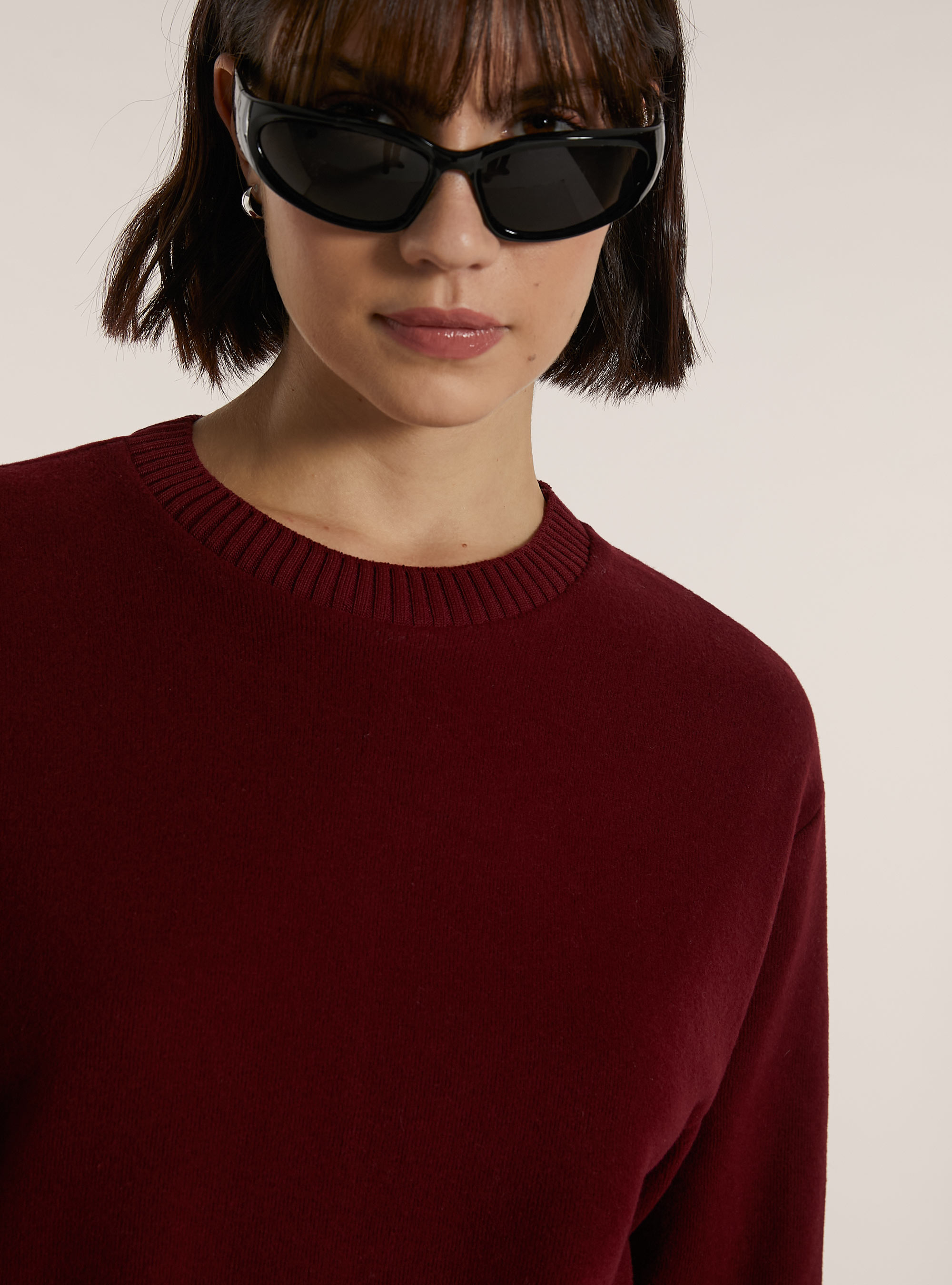 Pullover soft touch, BO2 BORDEAUX MEDIUM