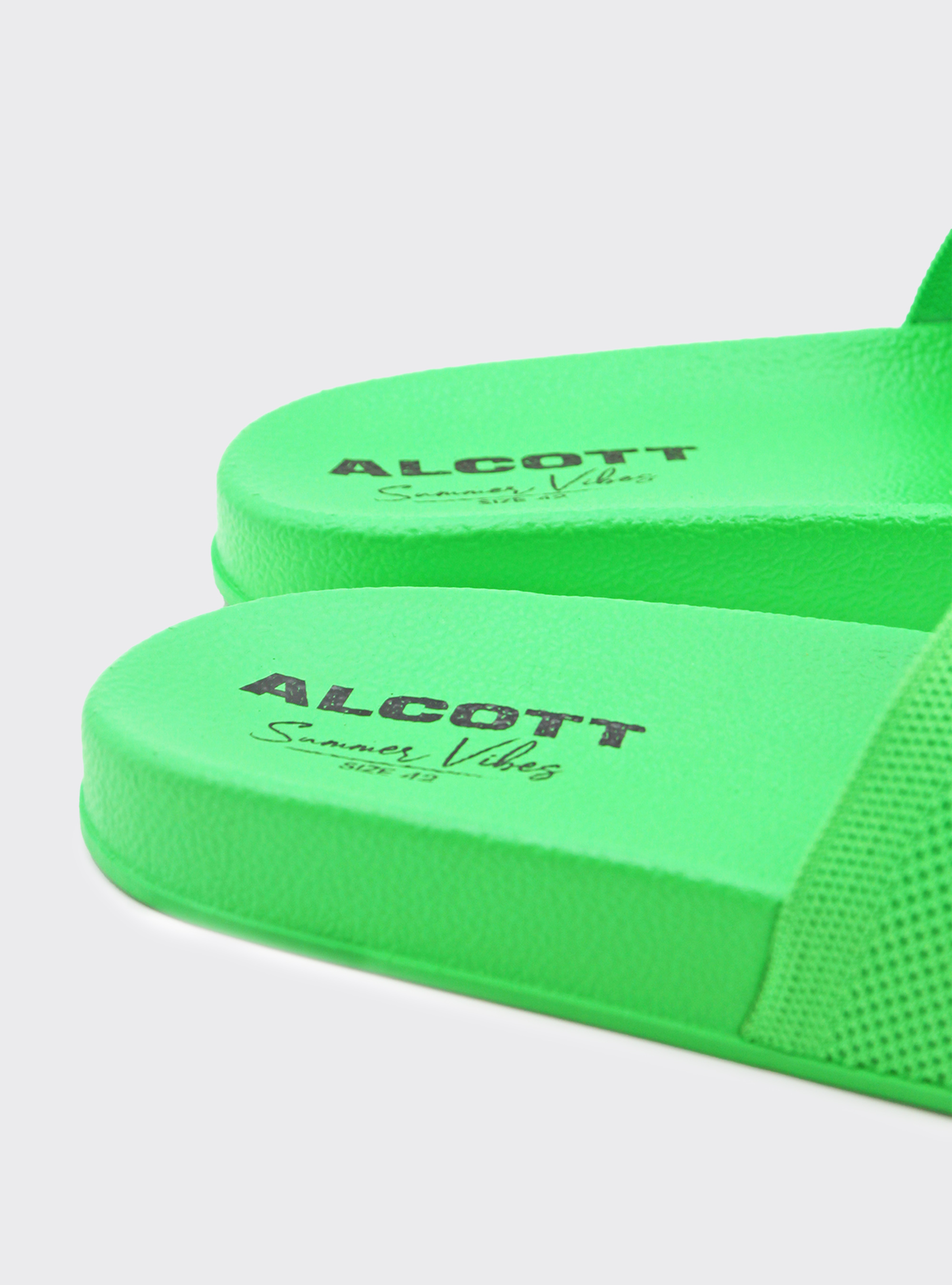 Badesandalen für Herren, fluoreszierend und mit leichtem Design, C661 GREEN FLUO