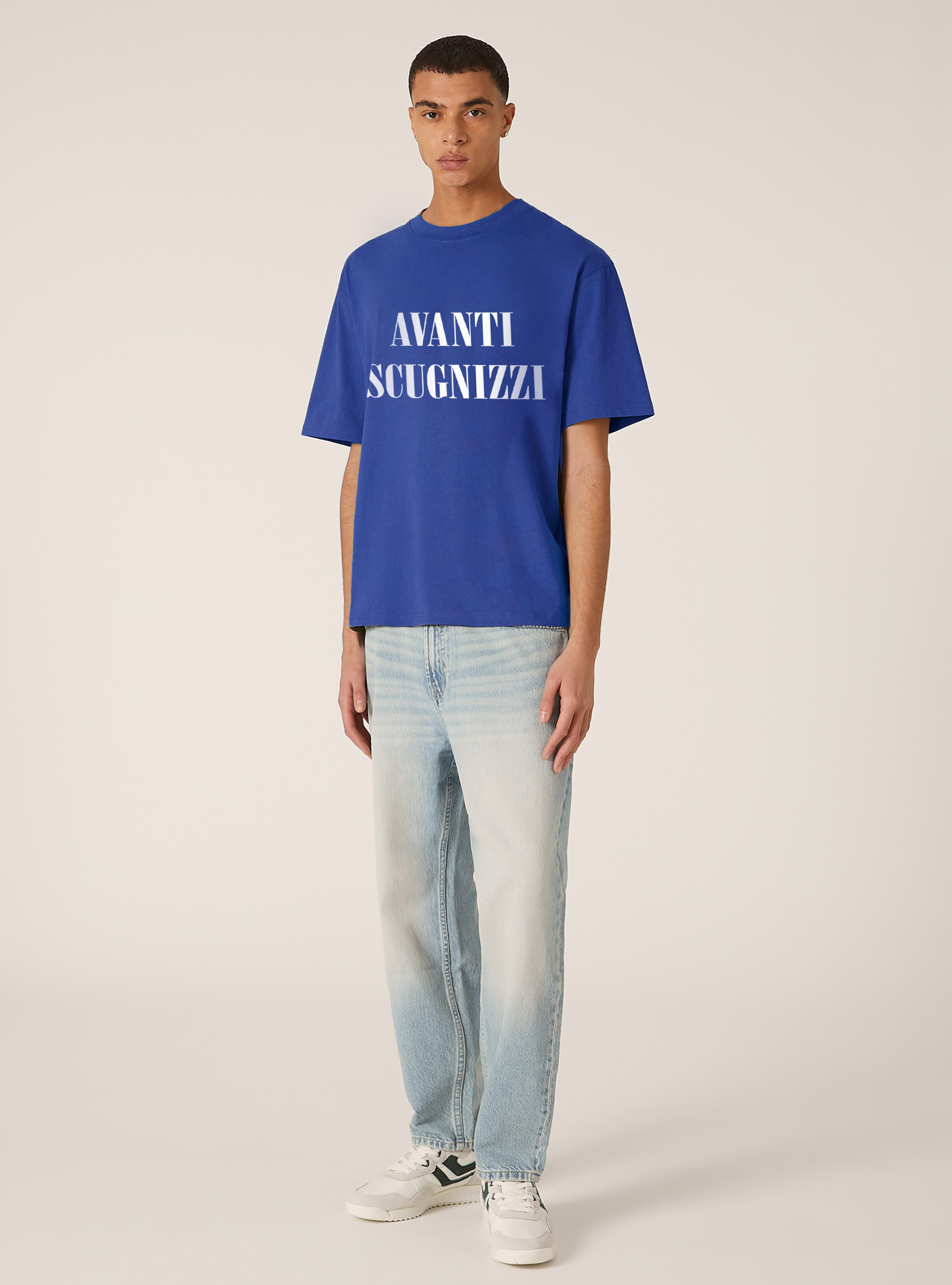 Maglietta boxy fit con stampa, RY2 ROYALE MEDIUM