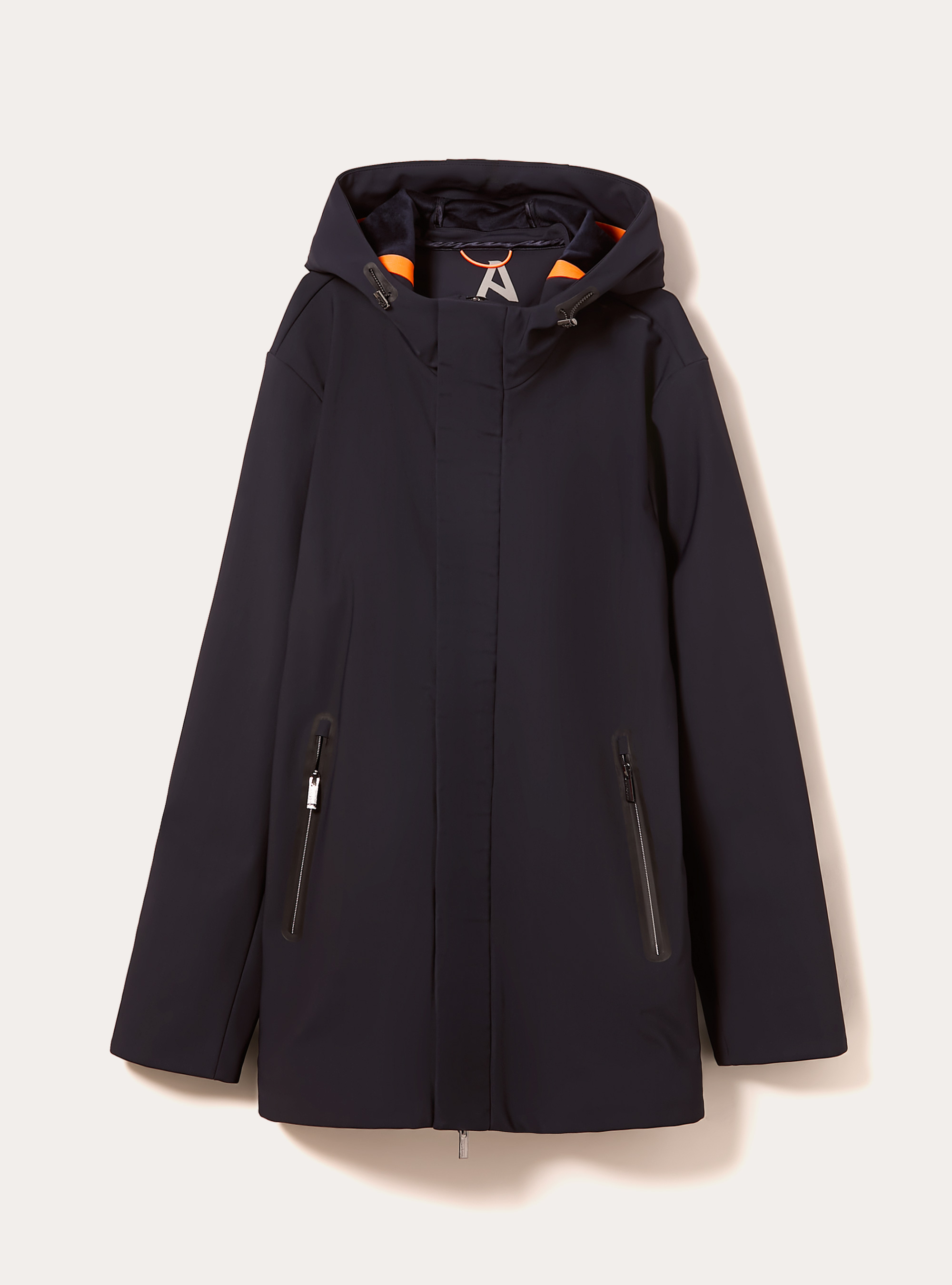 Technical fabric jacket with hood, NA1 NAVY DARK