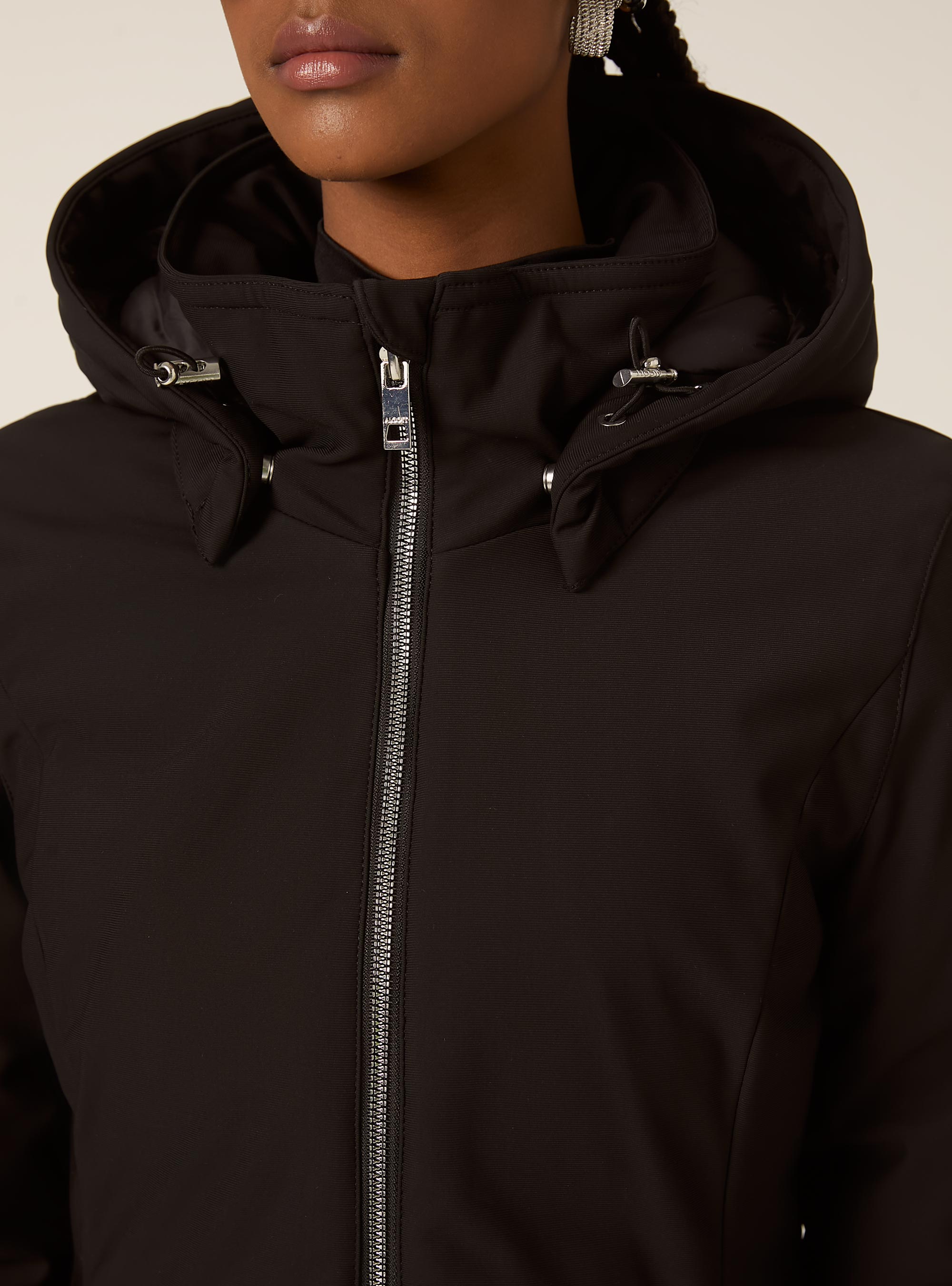 Giubbotto tecnico con cappuccio, BK1 BLACK