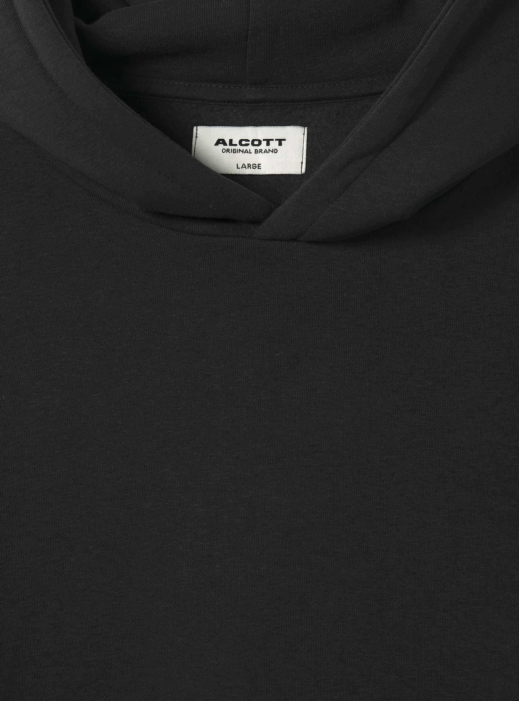 Sudadera con capucha Boxy Fit, BK3 BLACK CHARCOAL