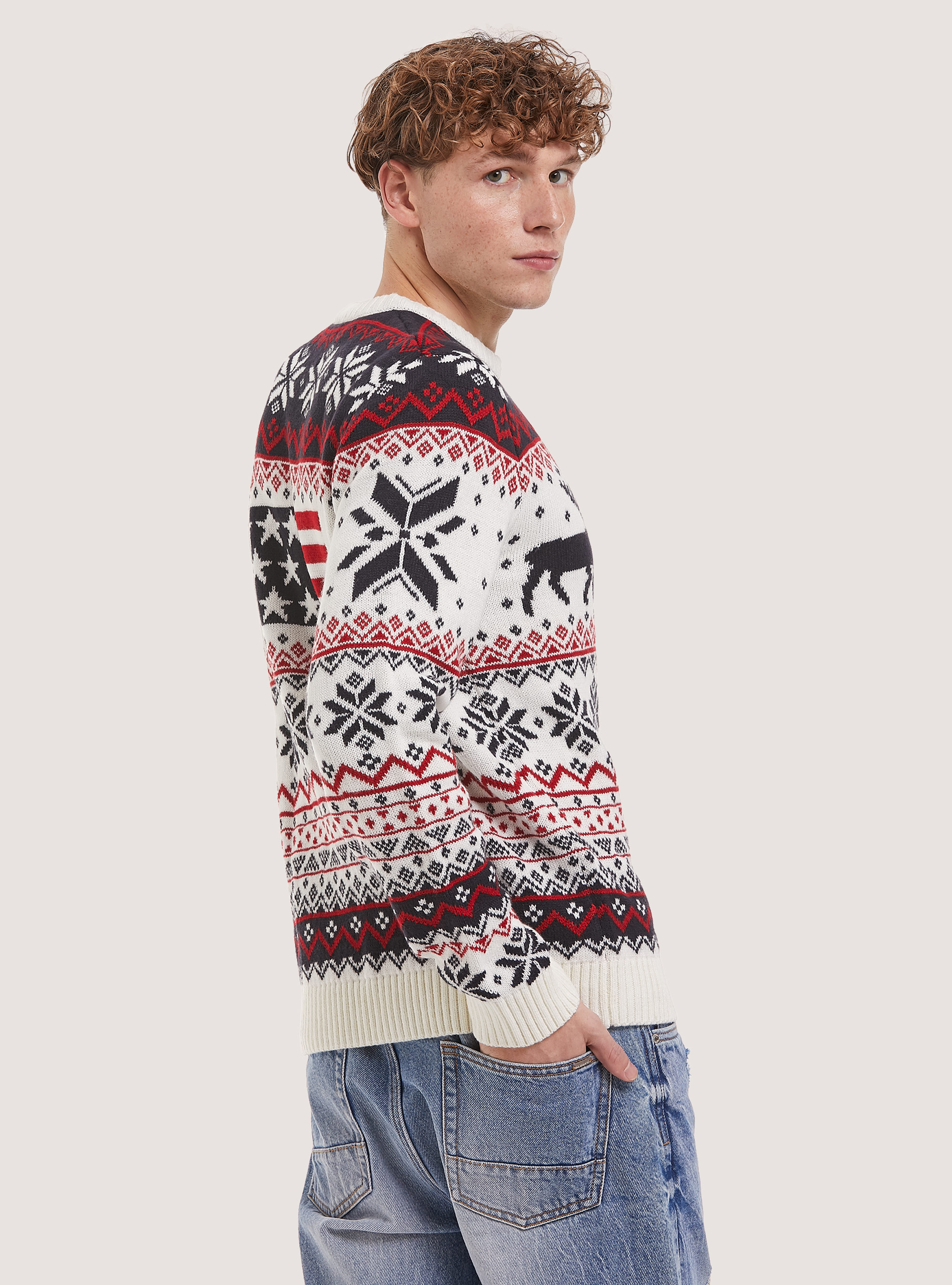 Jersey de la colecci&oacute;n familiar de Navidad, WH1 OFF WHITE