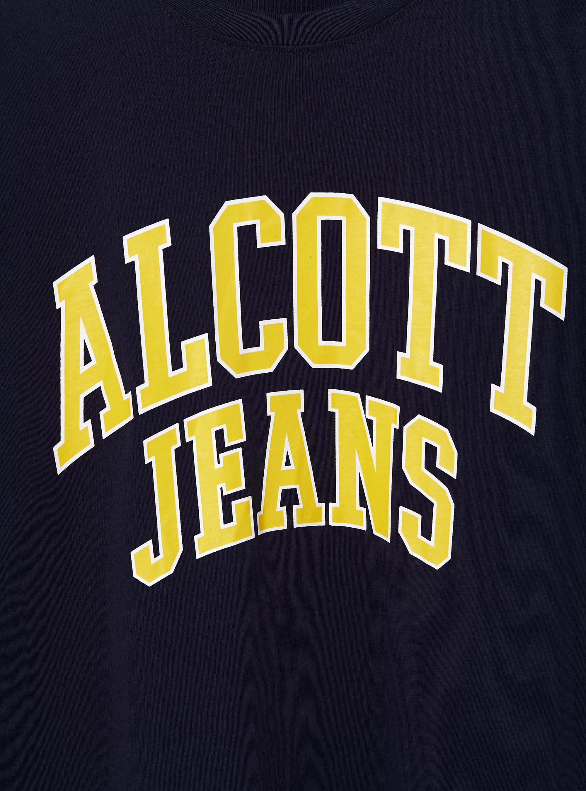 Cotton T-shirt with print, C0217 BLUE