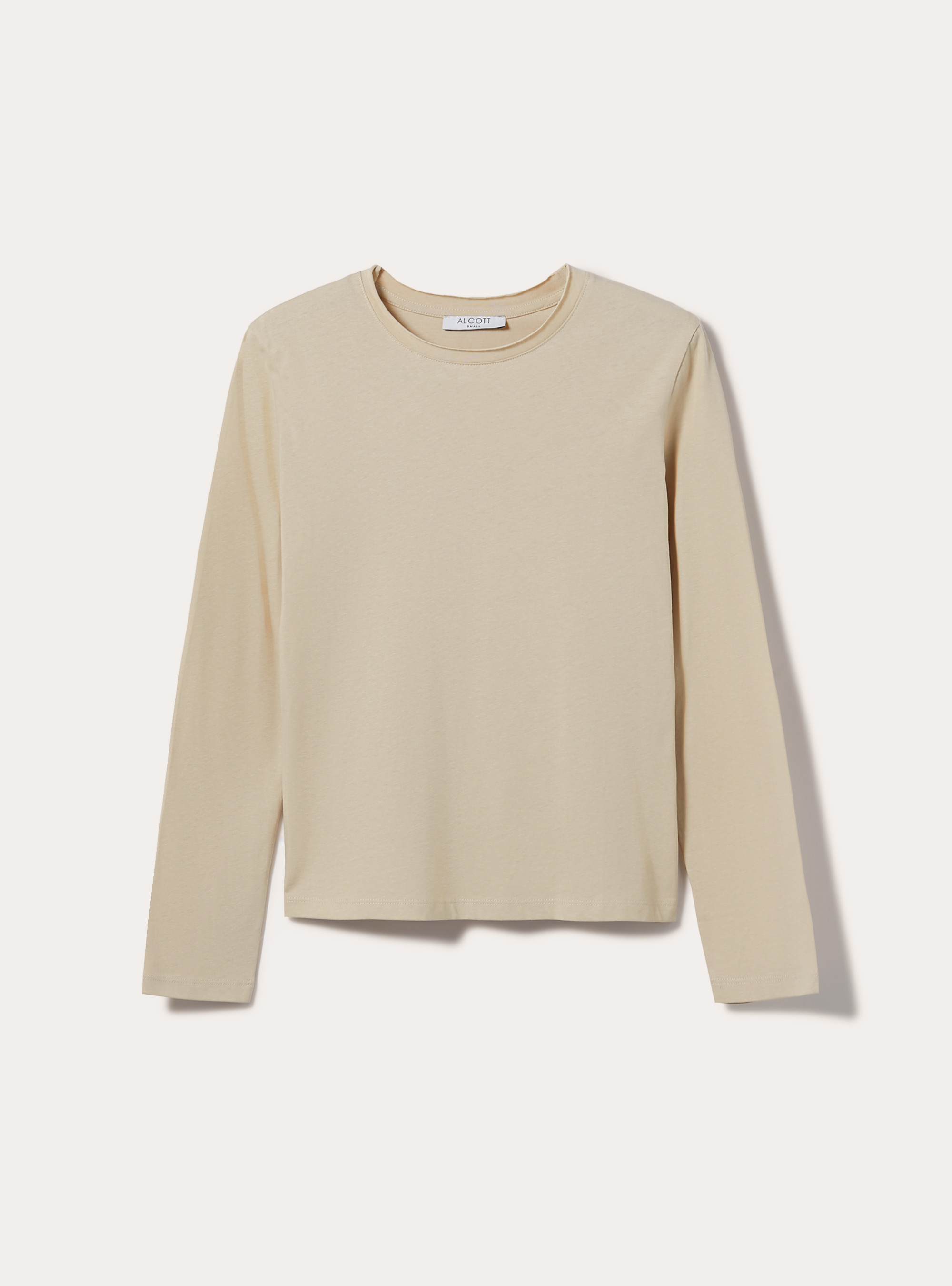 T-shirt basique à manches longues, BG3 BEIGE LIGHT