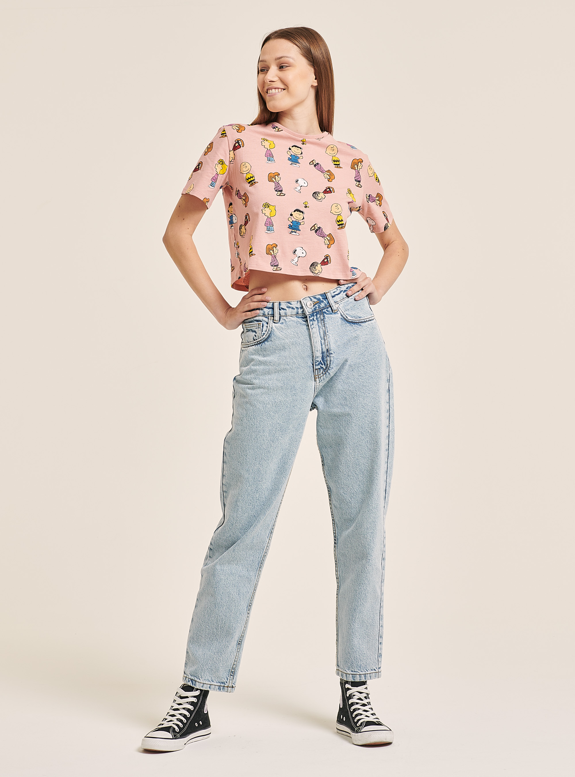 Peanuts x Alcott T-shirt, PINK