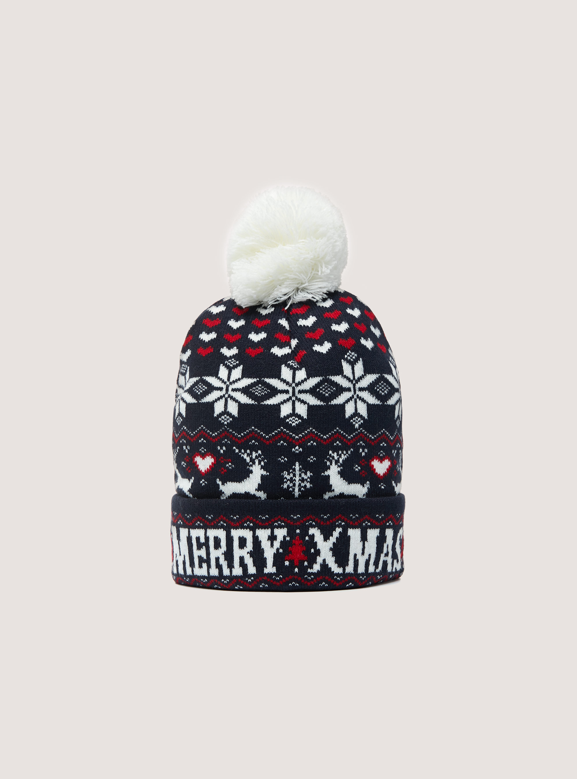Cappello con pon pon Christmas Family Collection, NA1 NAVY DARK