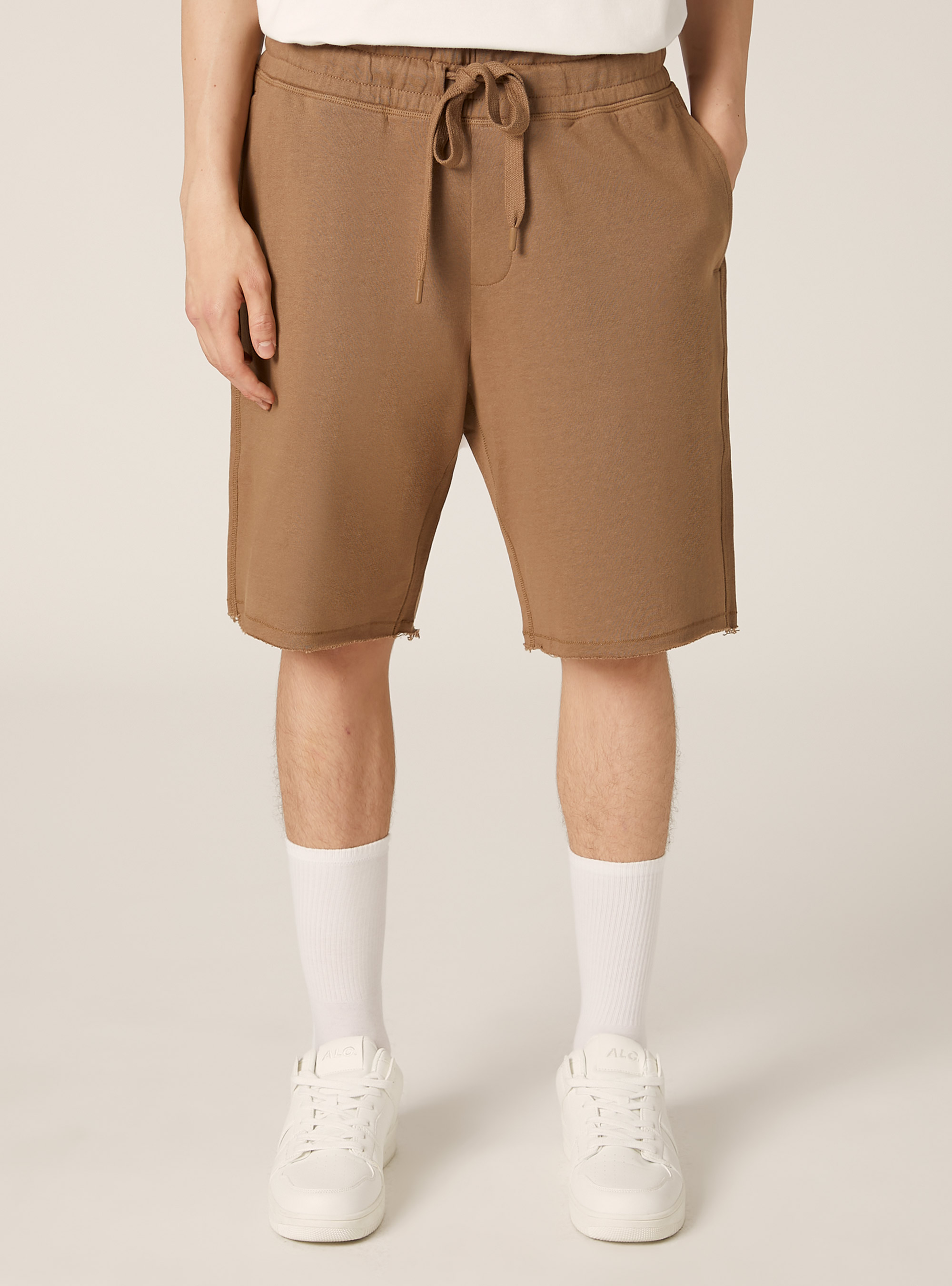 Bermuda jogger de algod&oacute;n, BR2 BROWN MEDIUM