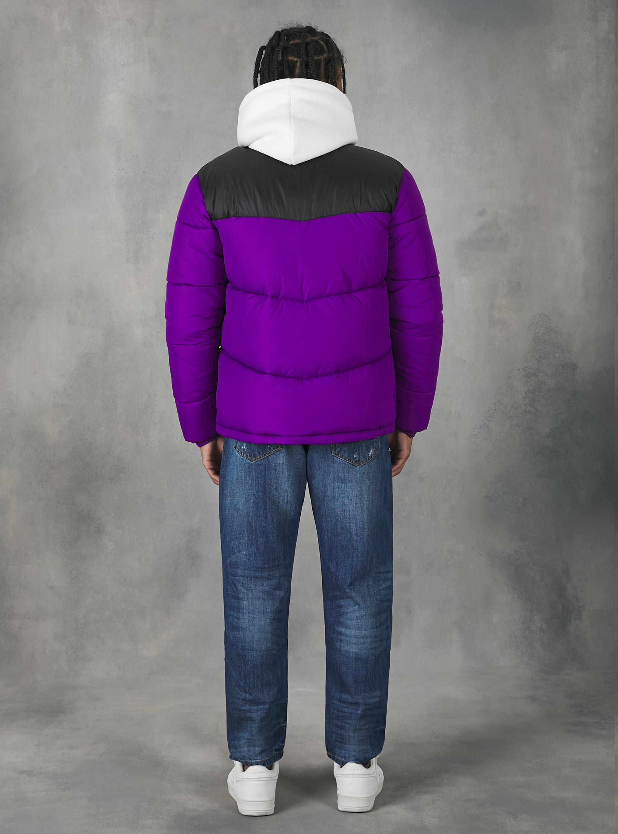Colour block jacket, VI2 VIOLET MEDIUM