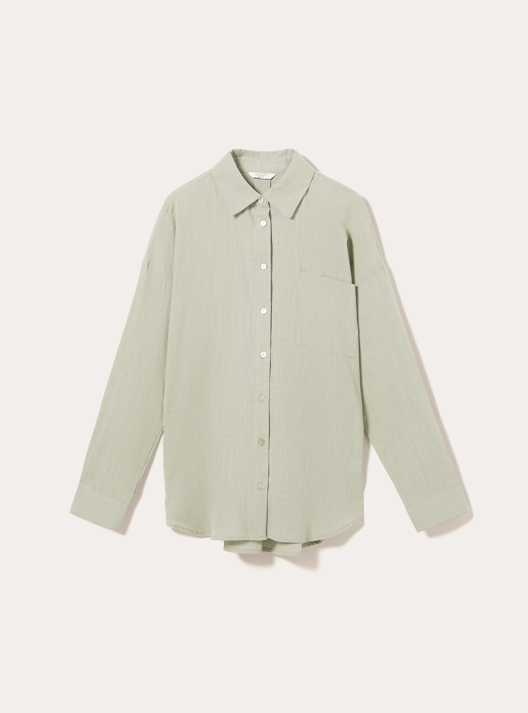 Camisa oversize con bolsillo, SG3 SAGE LIGHT