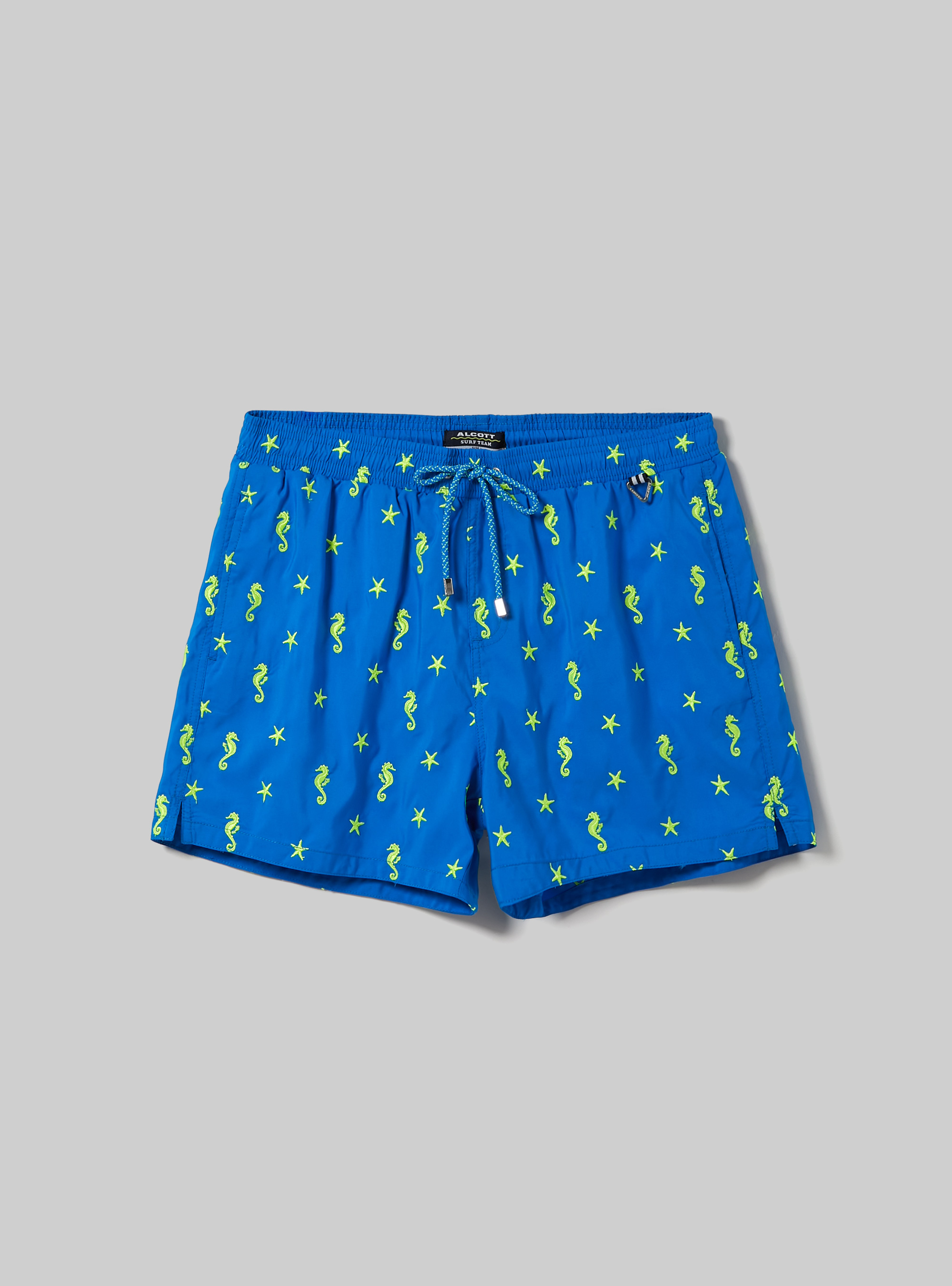 Swimming costume with contrasting embroidery, RY1 ROYALE DARK