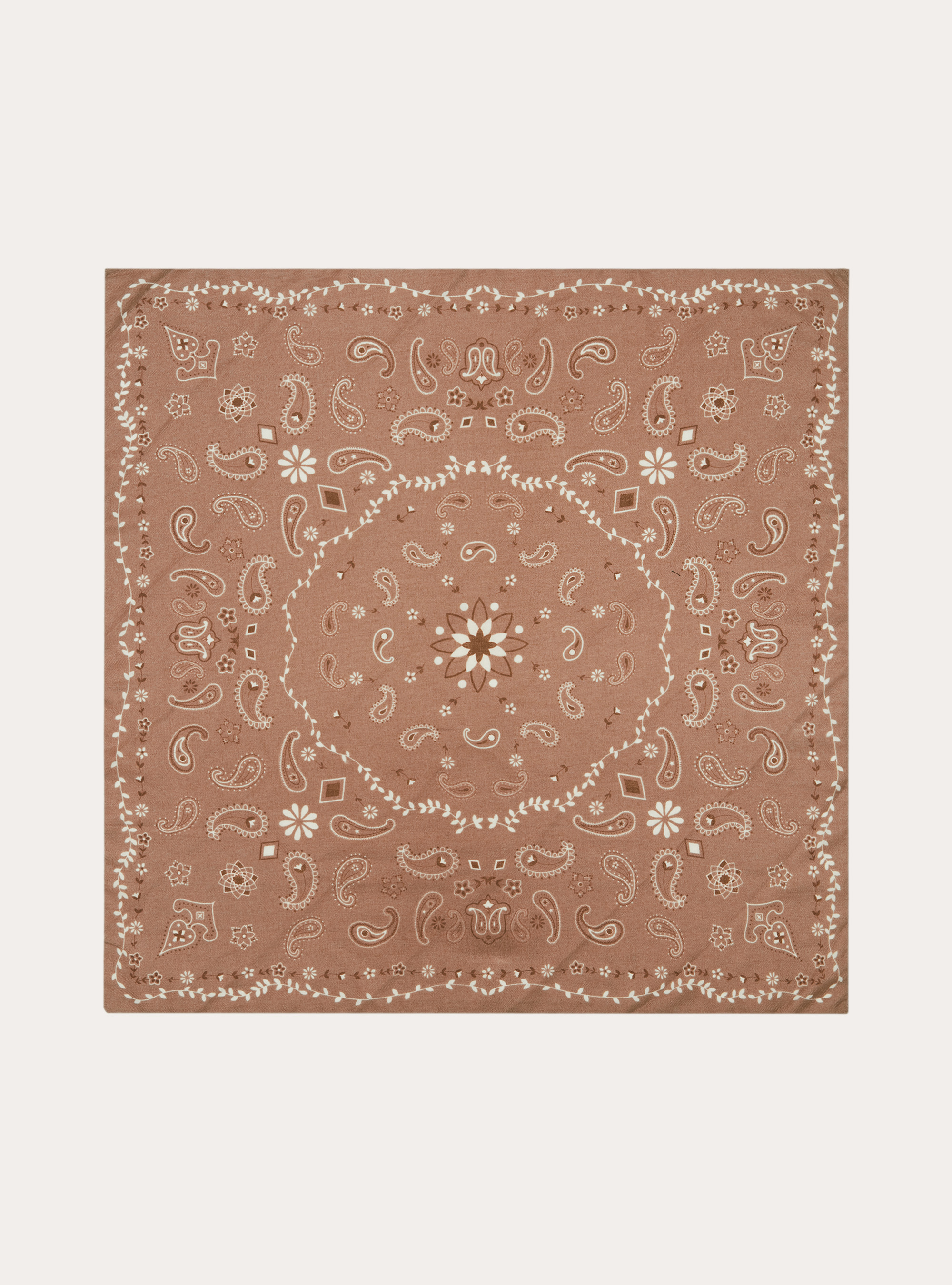 Sciarpa foulard stampa paisley, BG3 BEIGE LIGHT