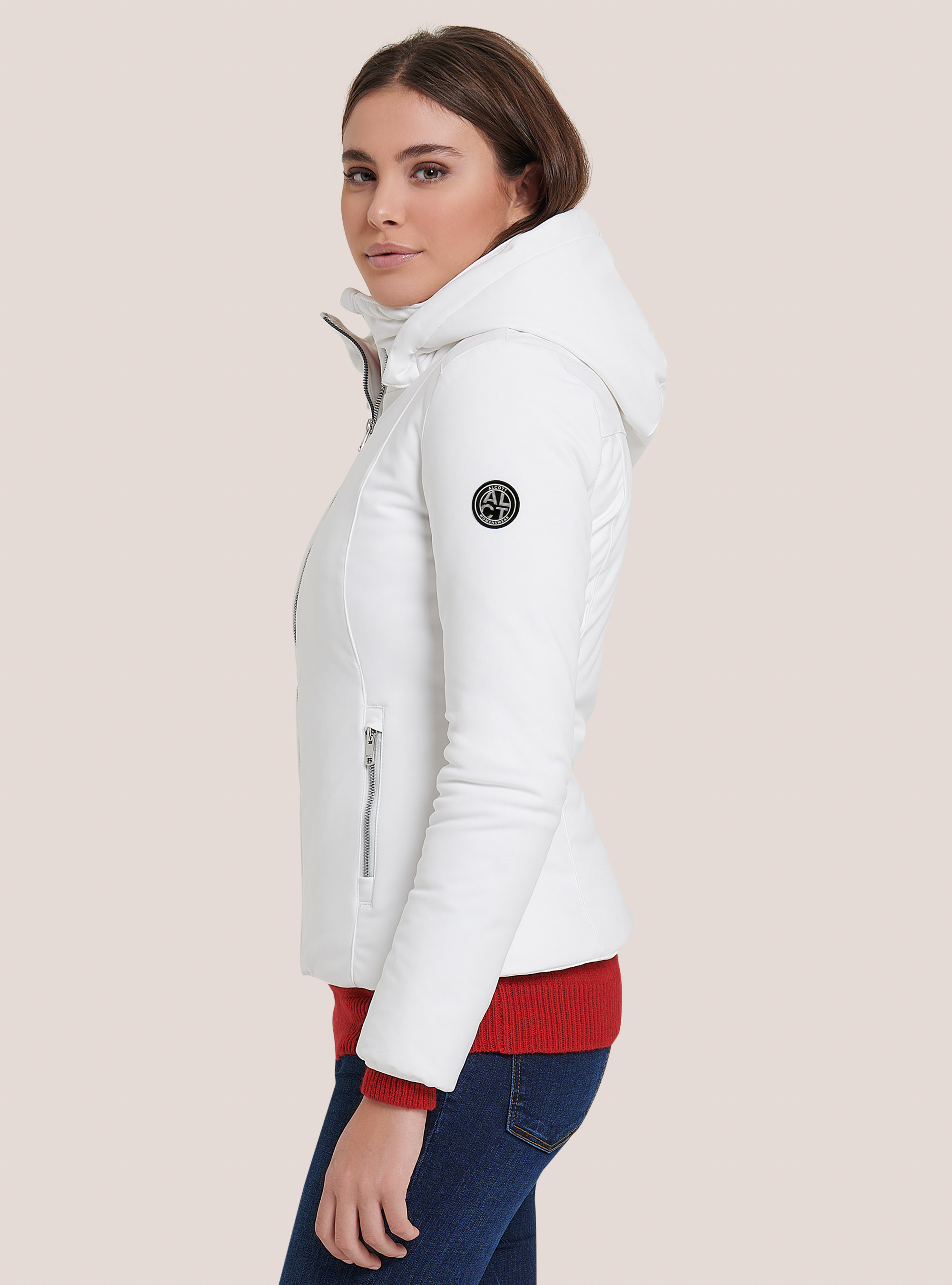 Technical jacket with recycled padding, WH3 WHITE