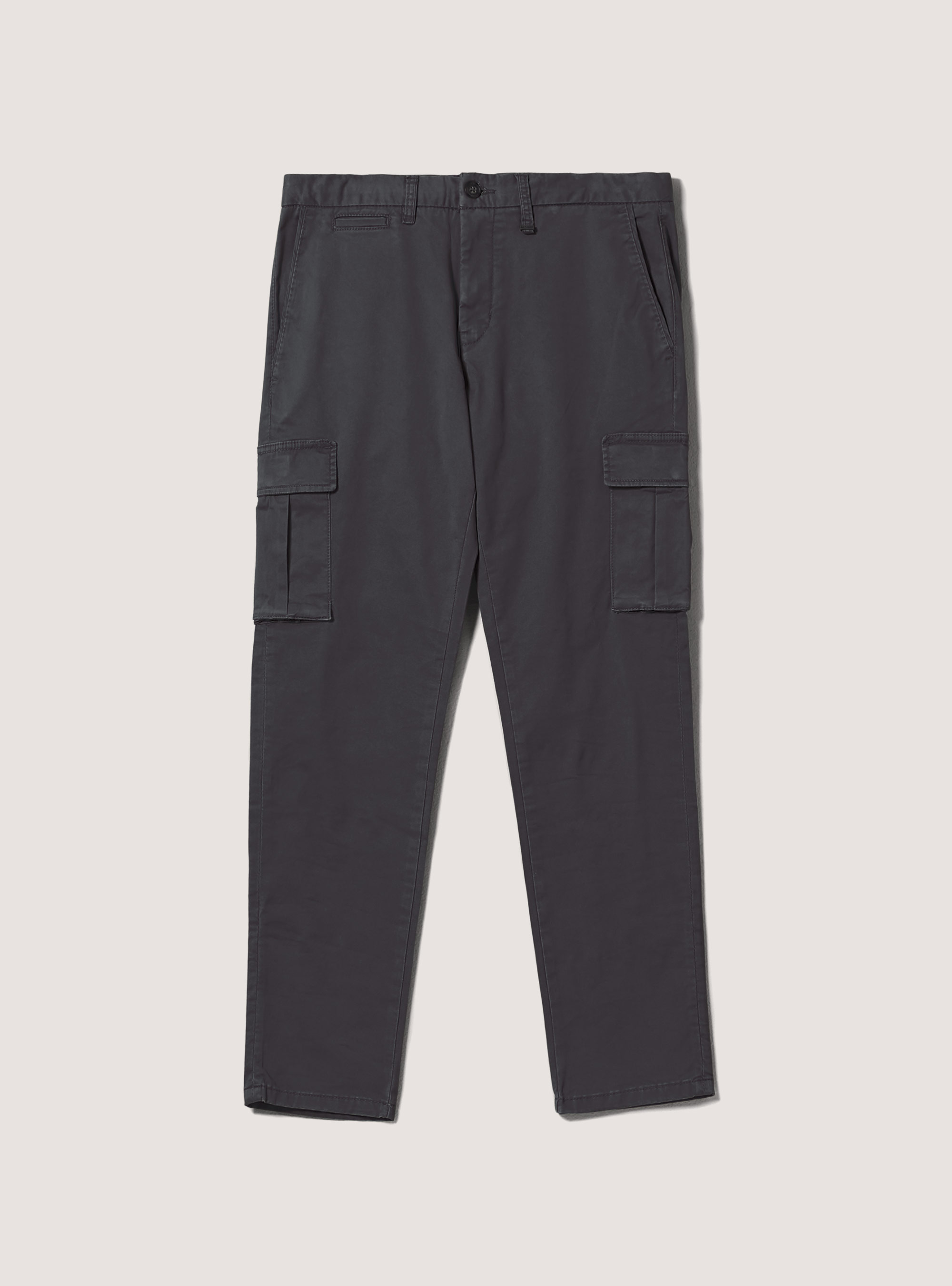Pantalon cargo en coton, GY1 GREY DARK