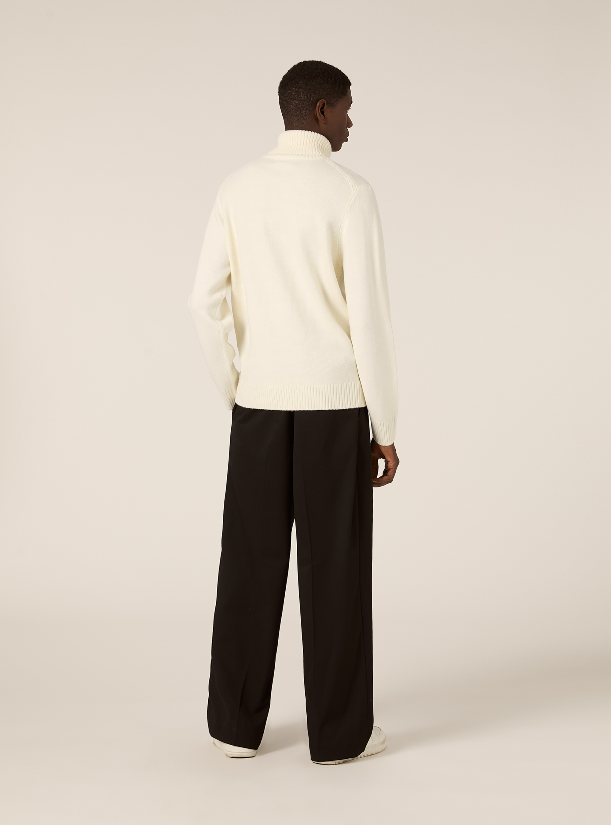 High-neck pullover, WH1 OFF WHITE