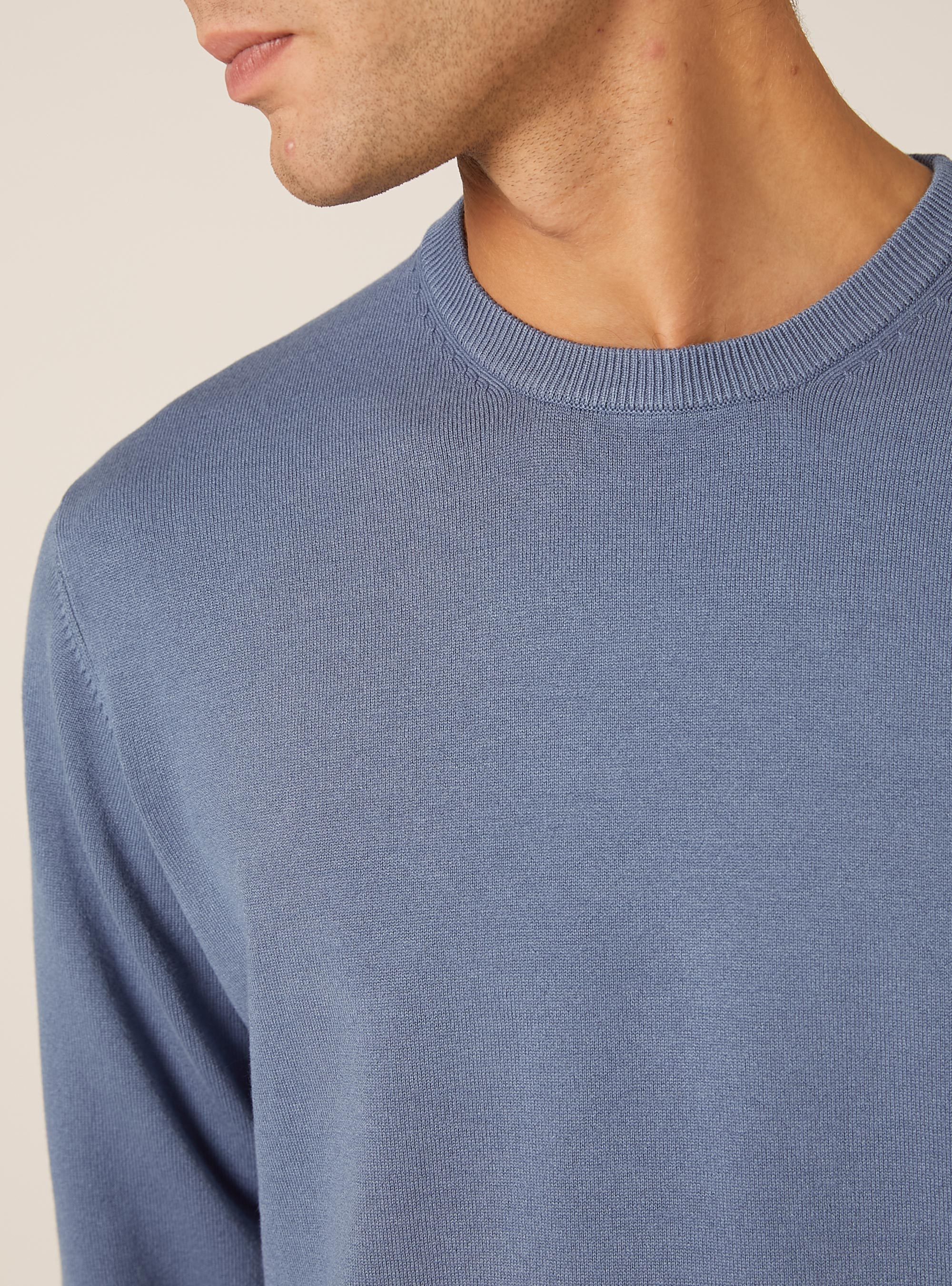 Jersey de cuello redondo de viscosa Ecovero, IN2 INDIGO MEDIUM
