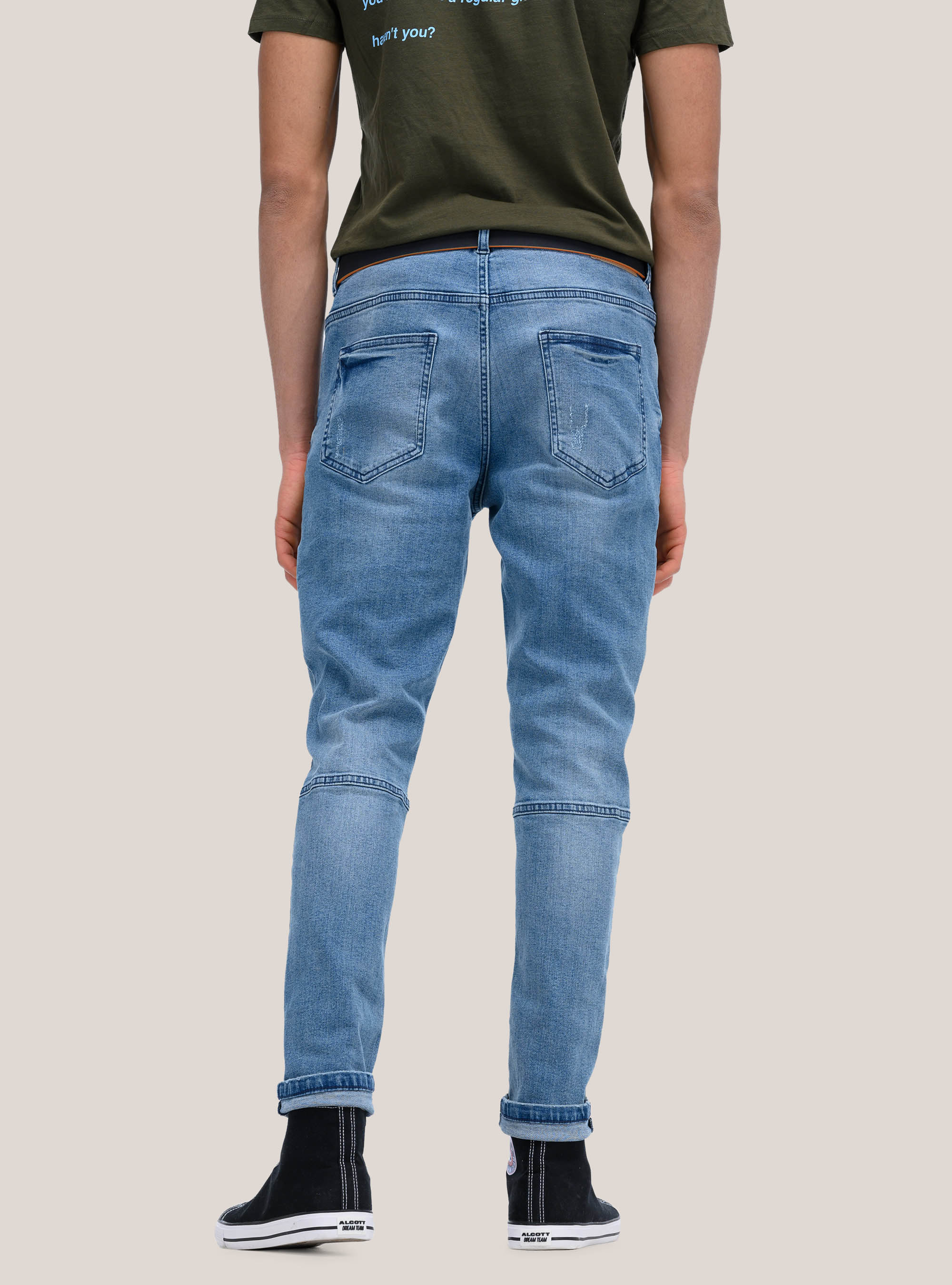 Jeans biker skinny fit, C272 BLUE