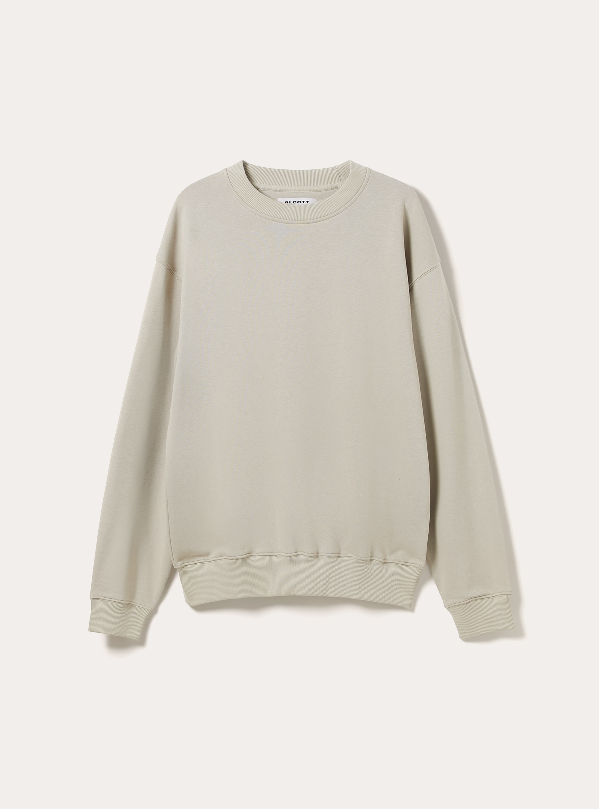 Sweat-shirt coupe boxy &agrave; col rond, BG1 BEIGE DARK