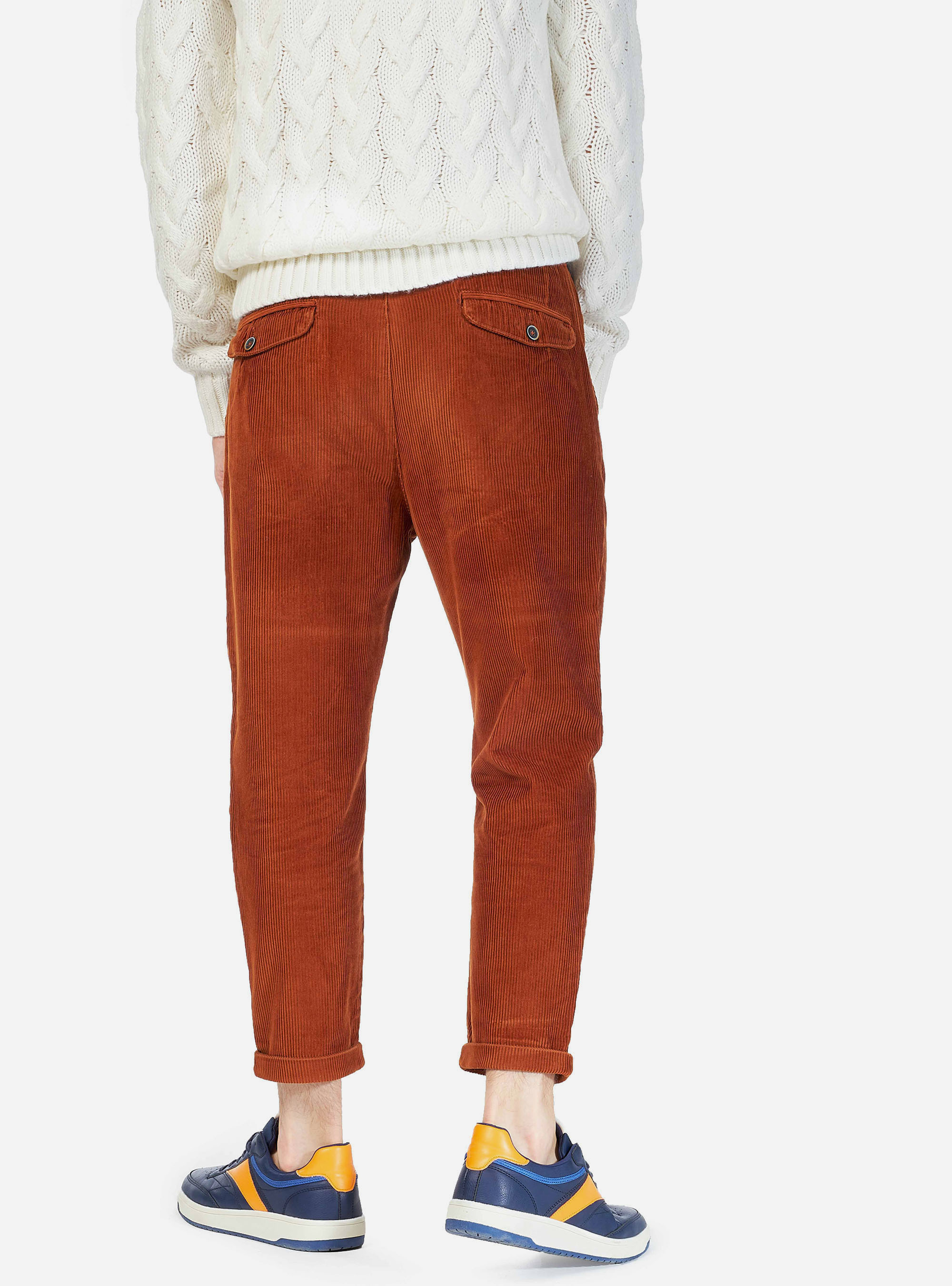 VELVET TROUSERS, C5551 RUSTY