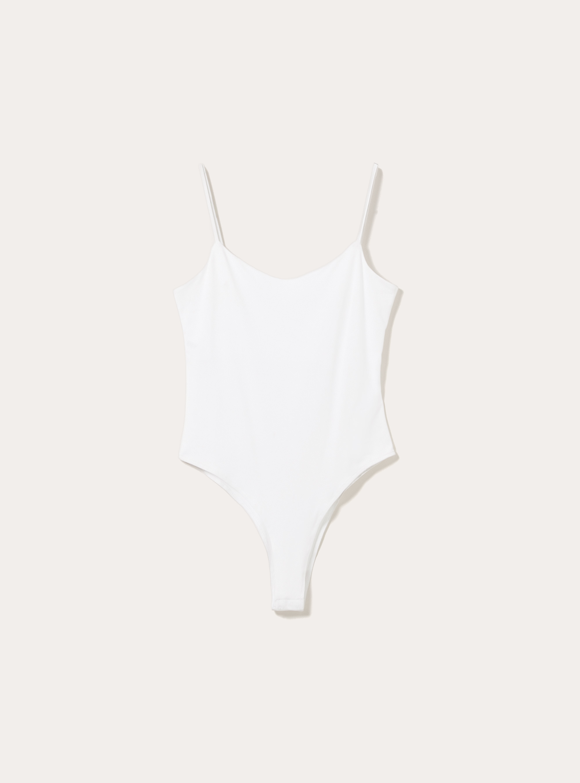 Body con bretelle sottili, WH3 WHITE