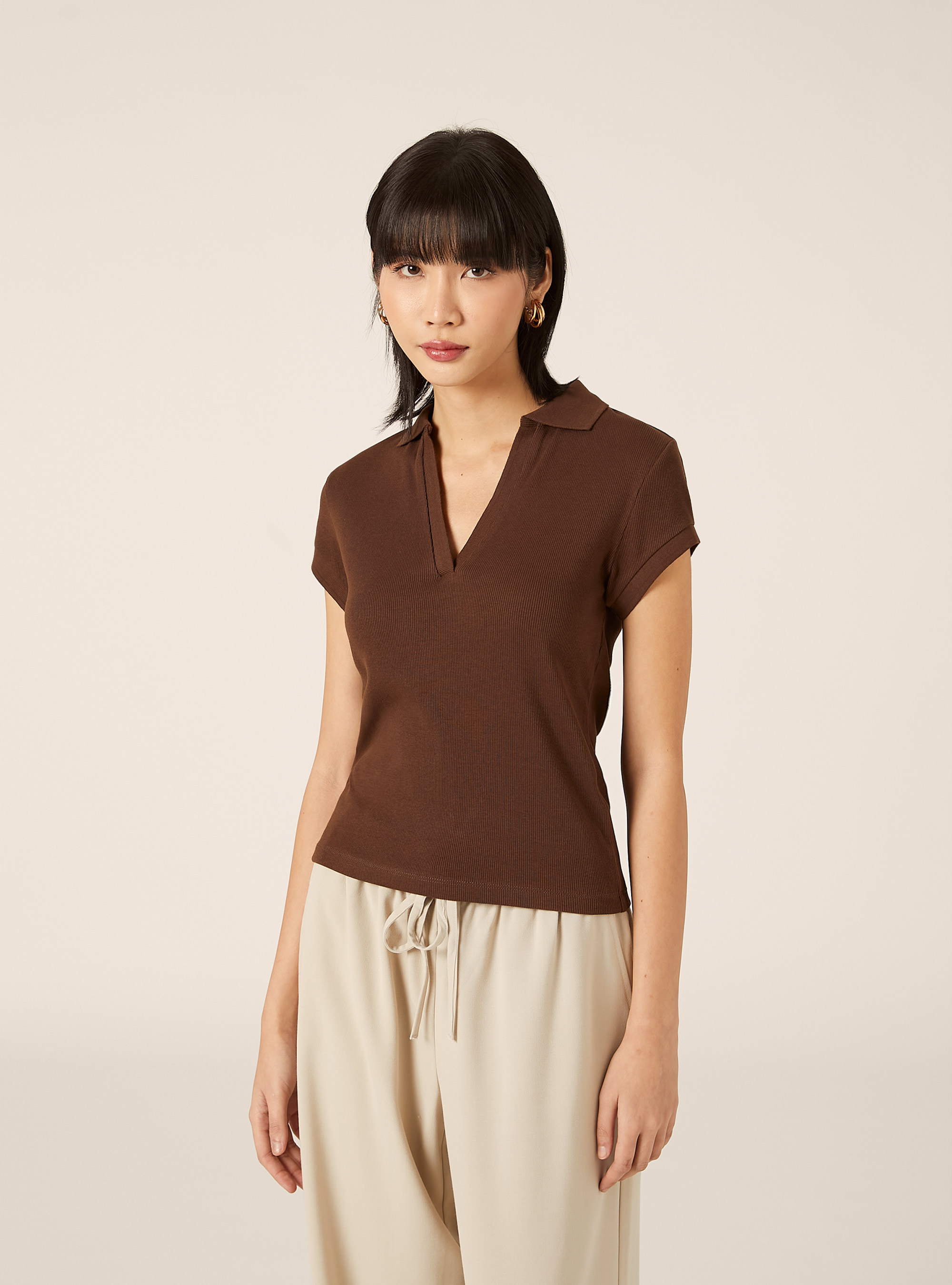 Polo a coste, BR2 BROWN MEDIUM