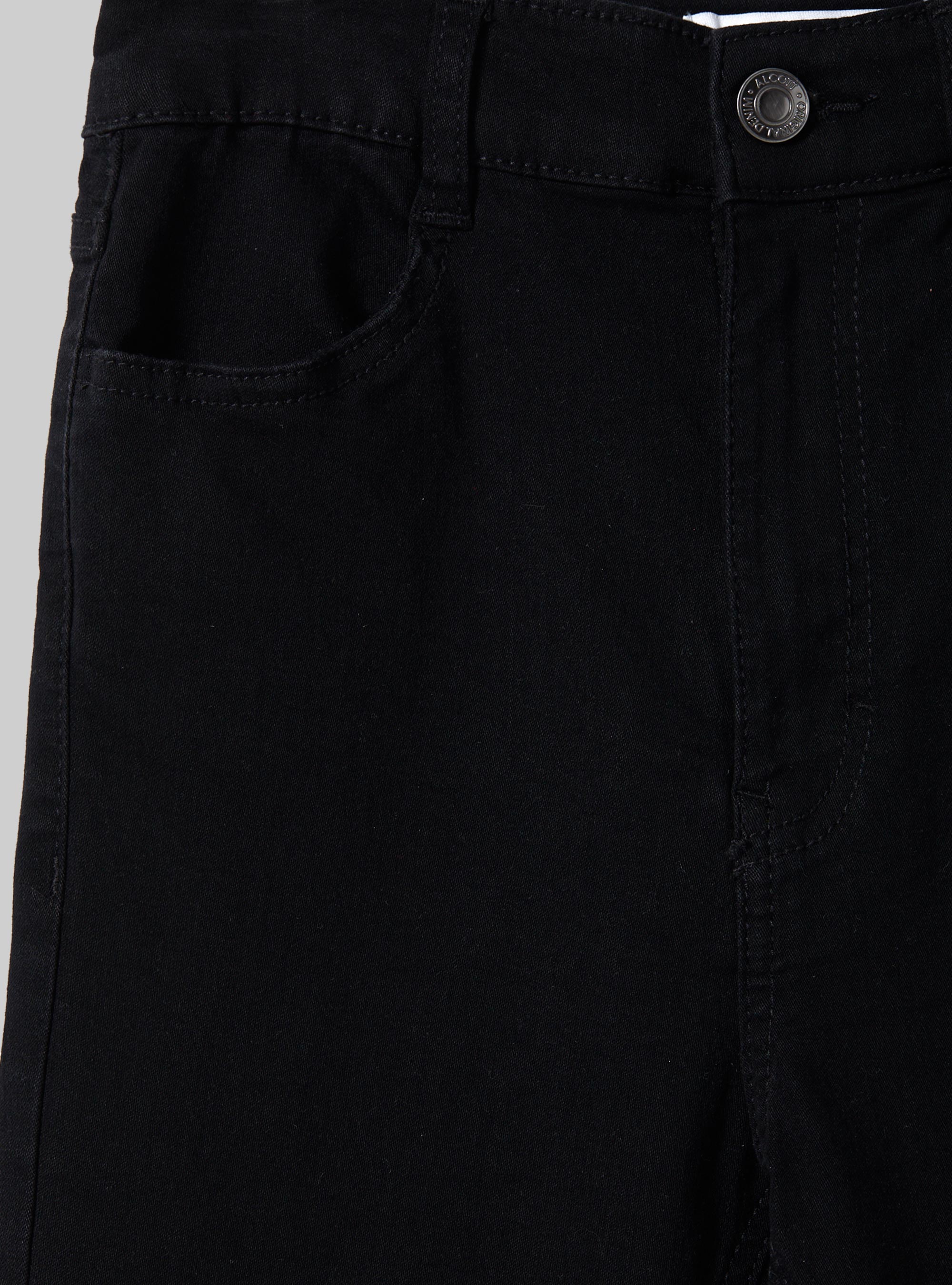 Jeans skinny fit a vita alta, D000 BLACK