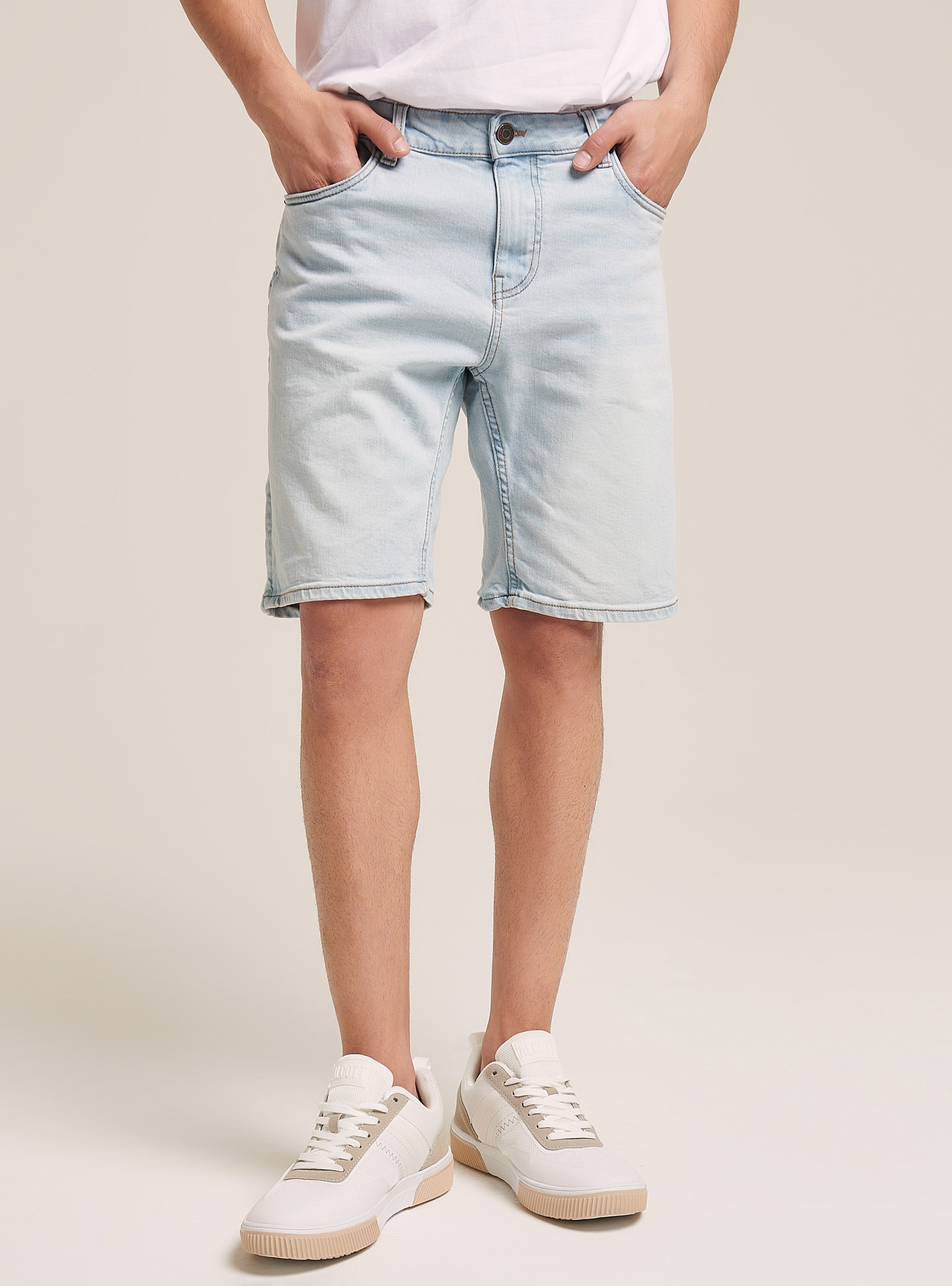 Bermuda en denim coupe confortable, C272 BLUE